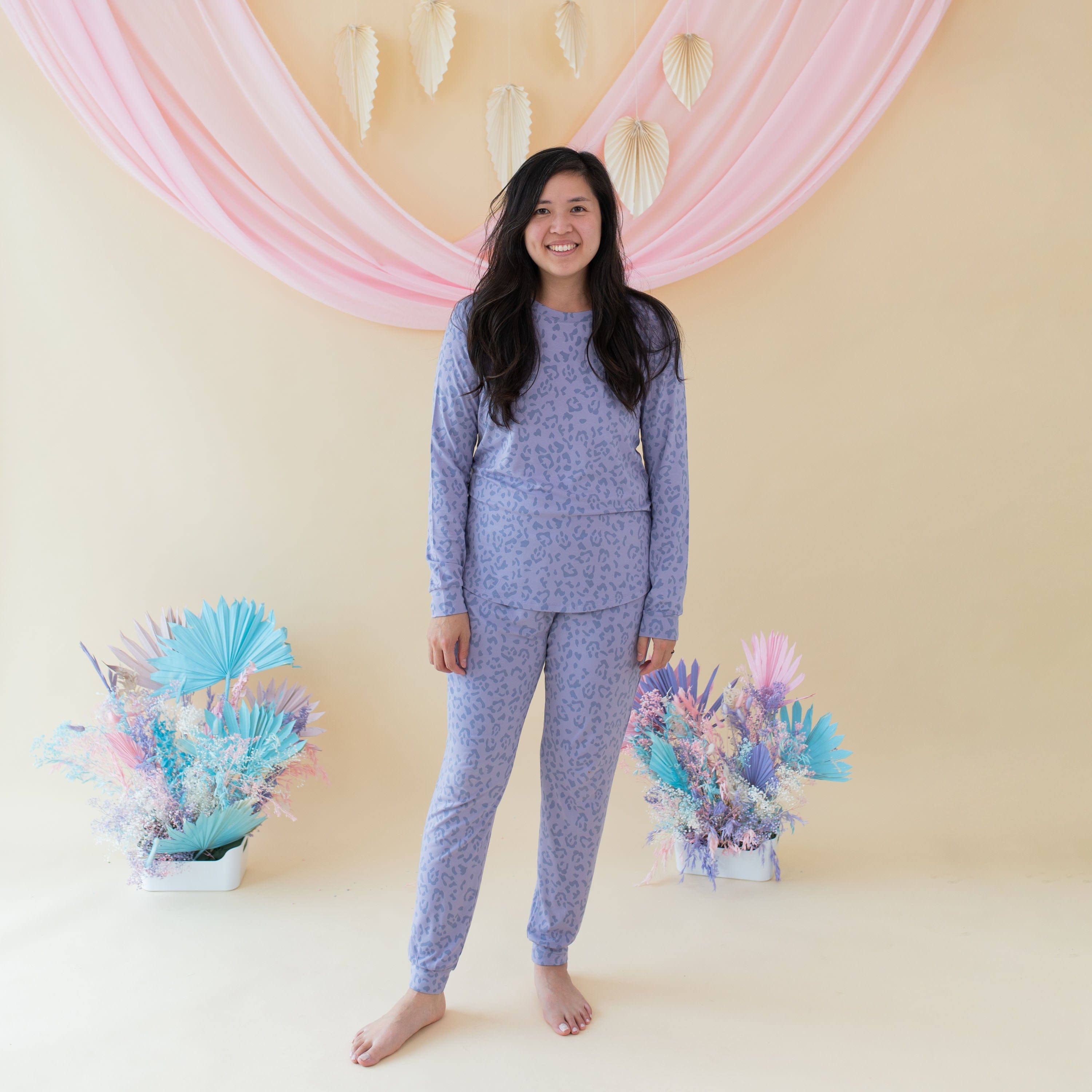 Kyte Baby Women's Jogger Pajama Set Women's Jogger Pajama Set in Taro Leopard
