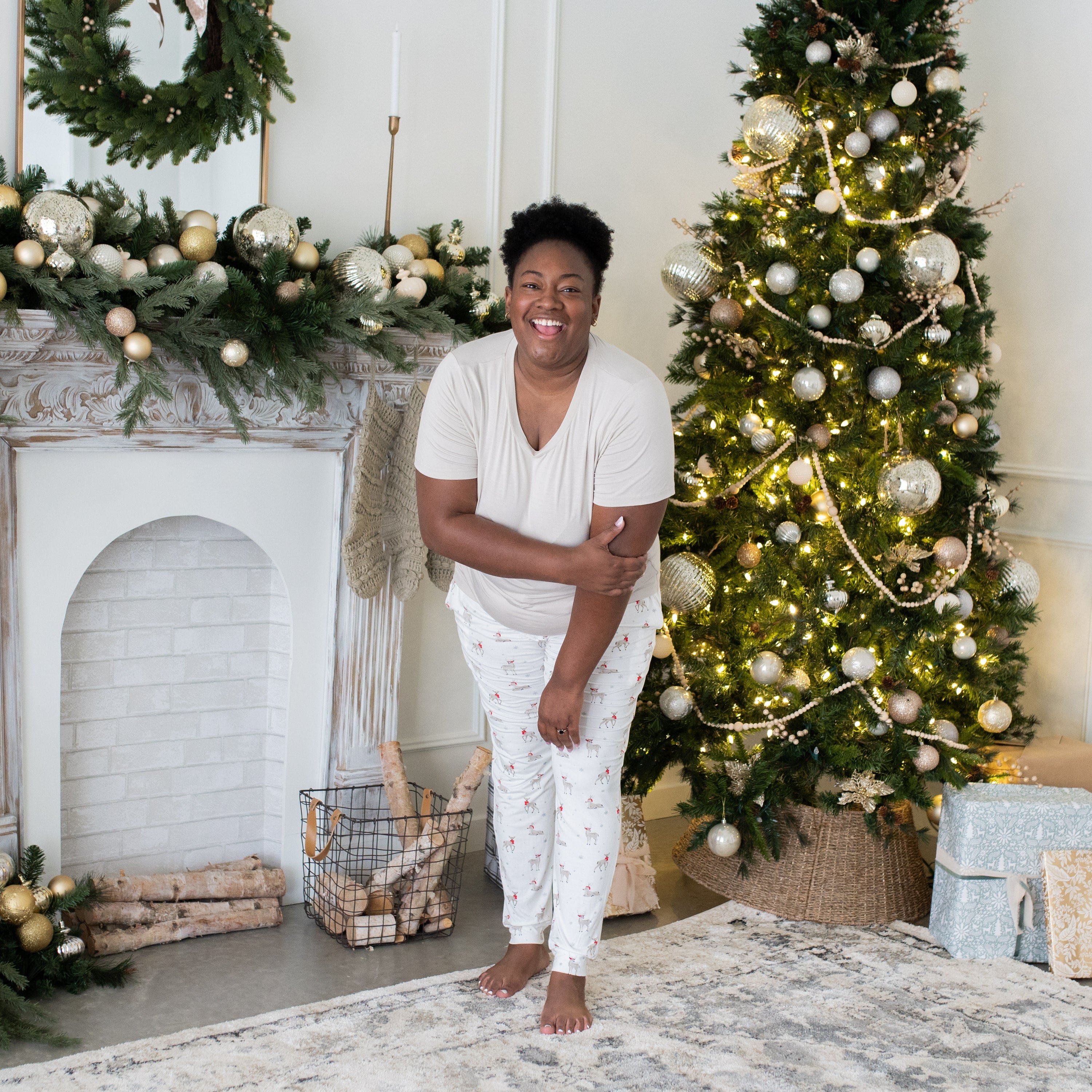 Kyte Baby Women's Jogger Pants Women's Jogger Pants in Cloud Deer