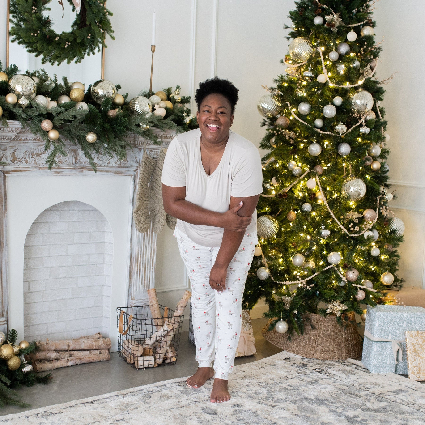 Kyte Baby Women's Jogger Pants Women's Jogger Pants in Cloud Deer