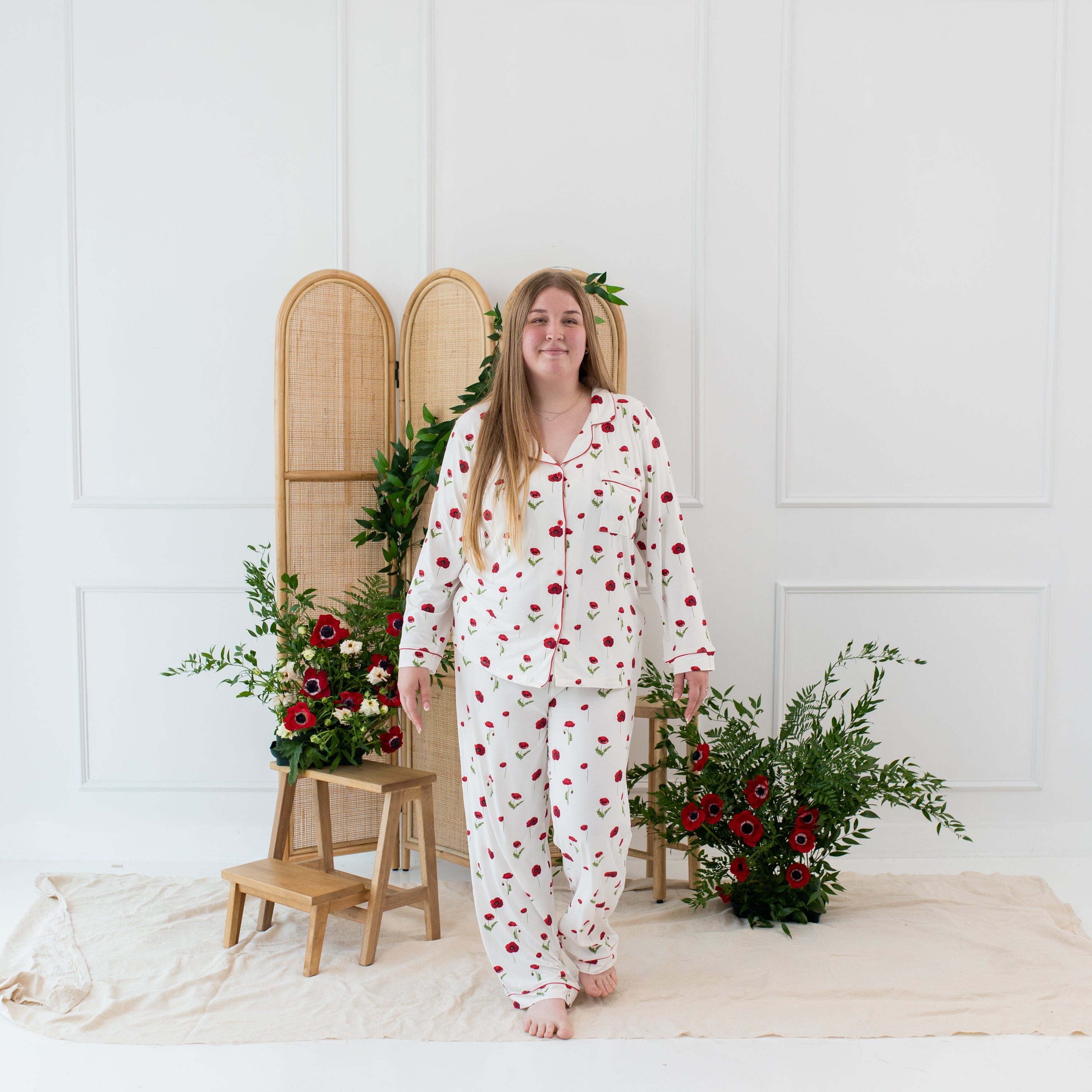 Kyte Baby Women’s Long Sleeve Pajama Set Women's Long Sleeve Pajama Set in Cloud Poppies