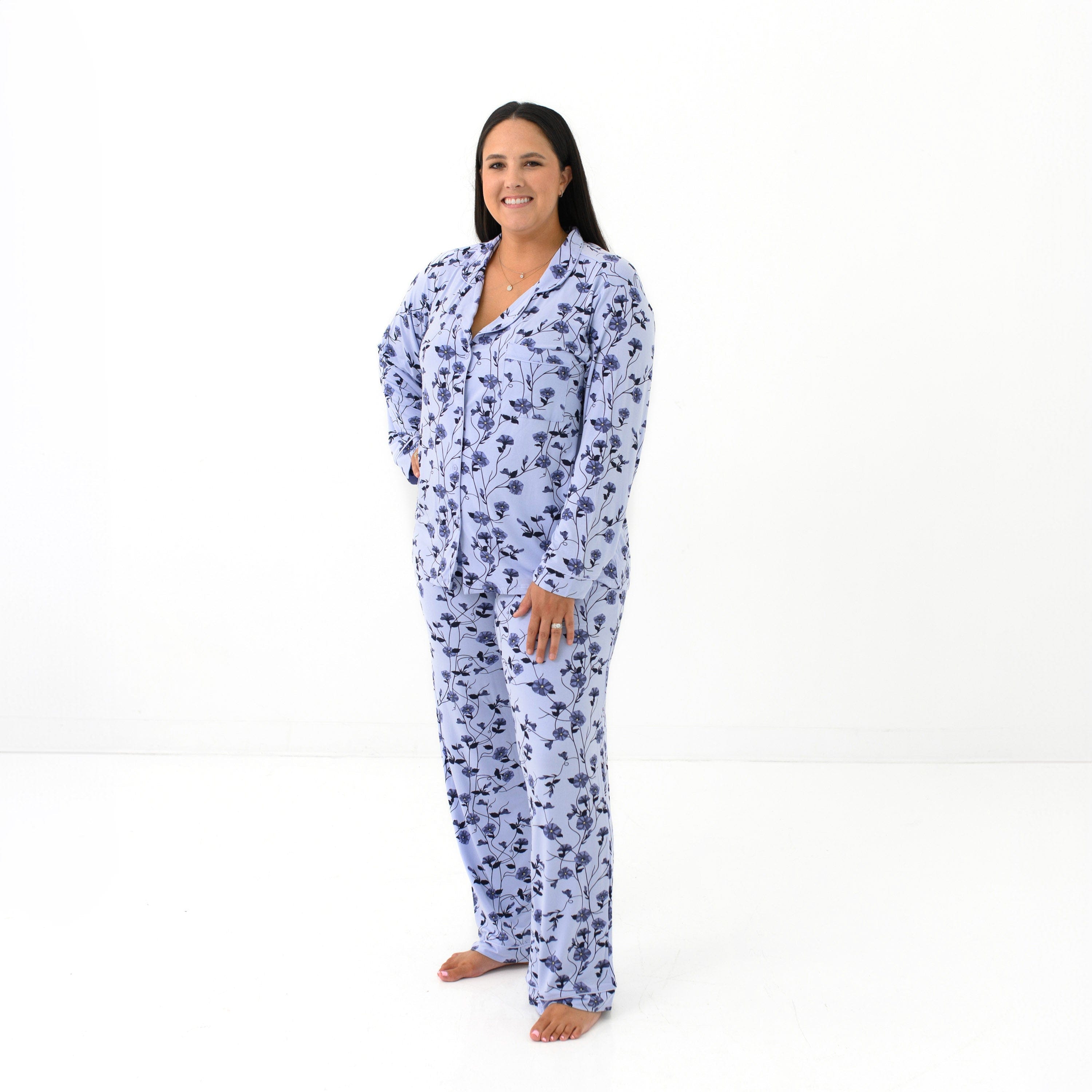 Kyte Baby Women’s Long Sleeve Pajama Set Women's Long Sleeve Pajama Set in Petunia