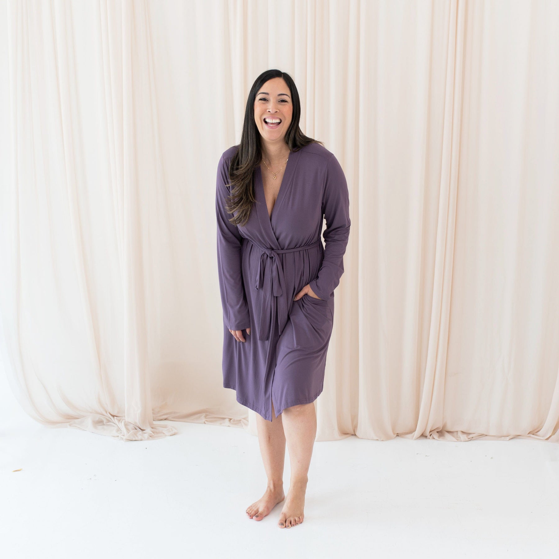 Kyte Baby Women's Lounge Robe Women’s Lounge Robe in Currant