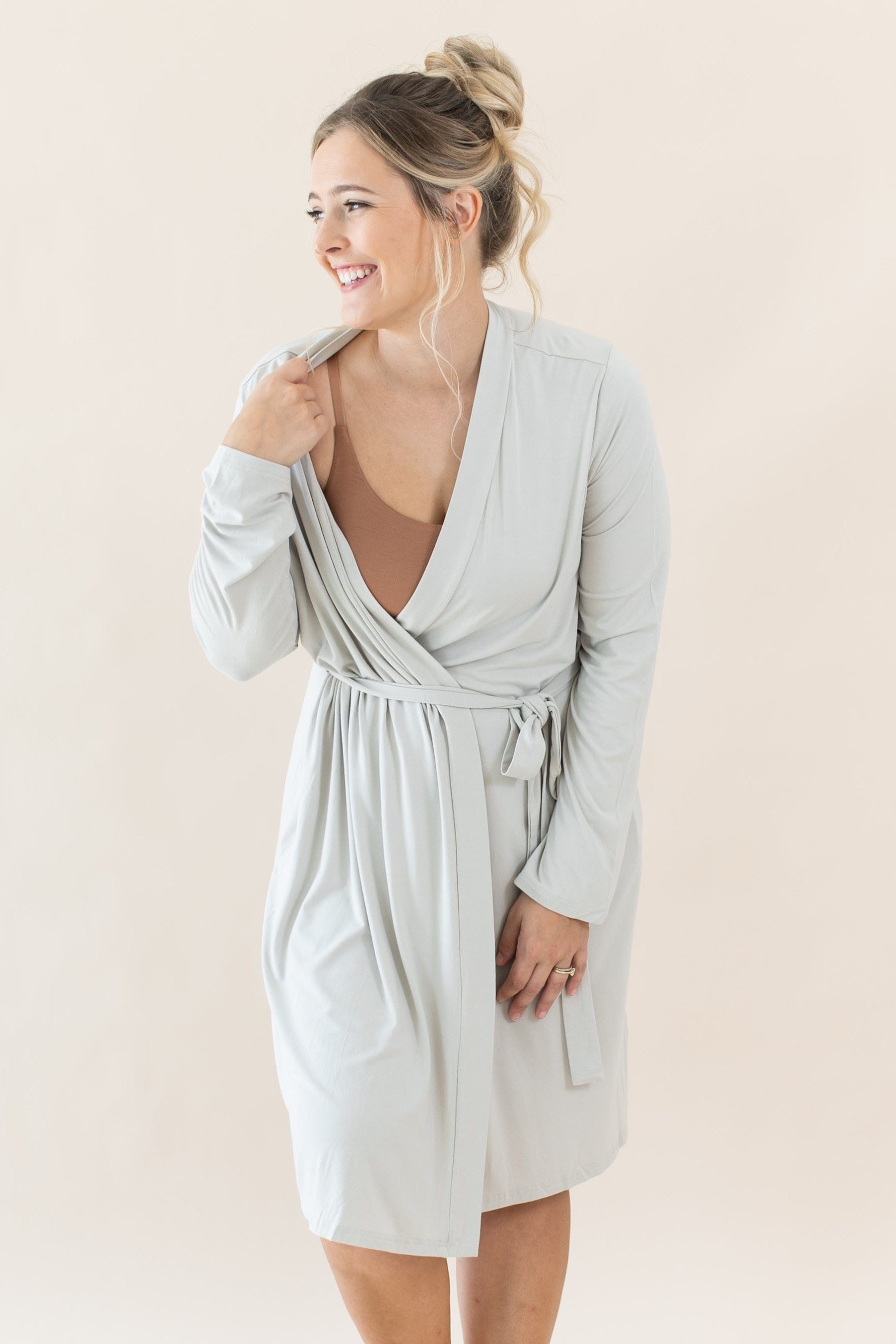 Kyte Baby Women's Lounge Robe Women’s Lounge Robe in Oat