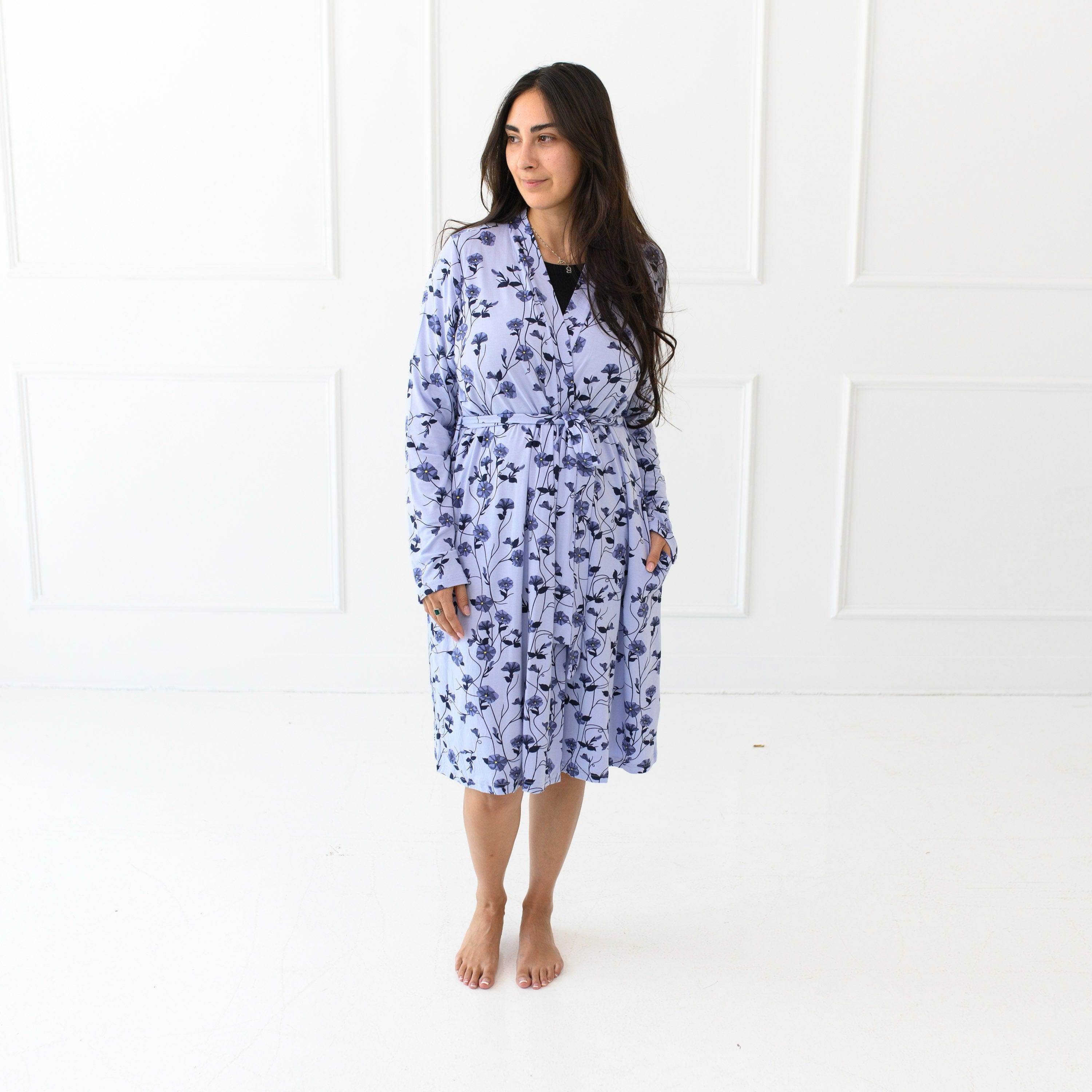 Kyte Baby Women's Lounge Robe Women's Lounge Robe in Petunia