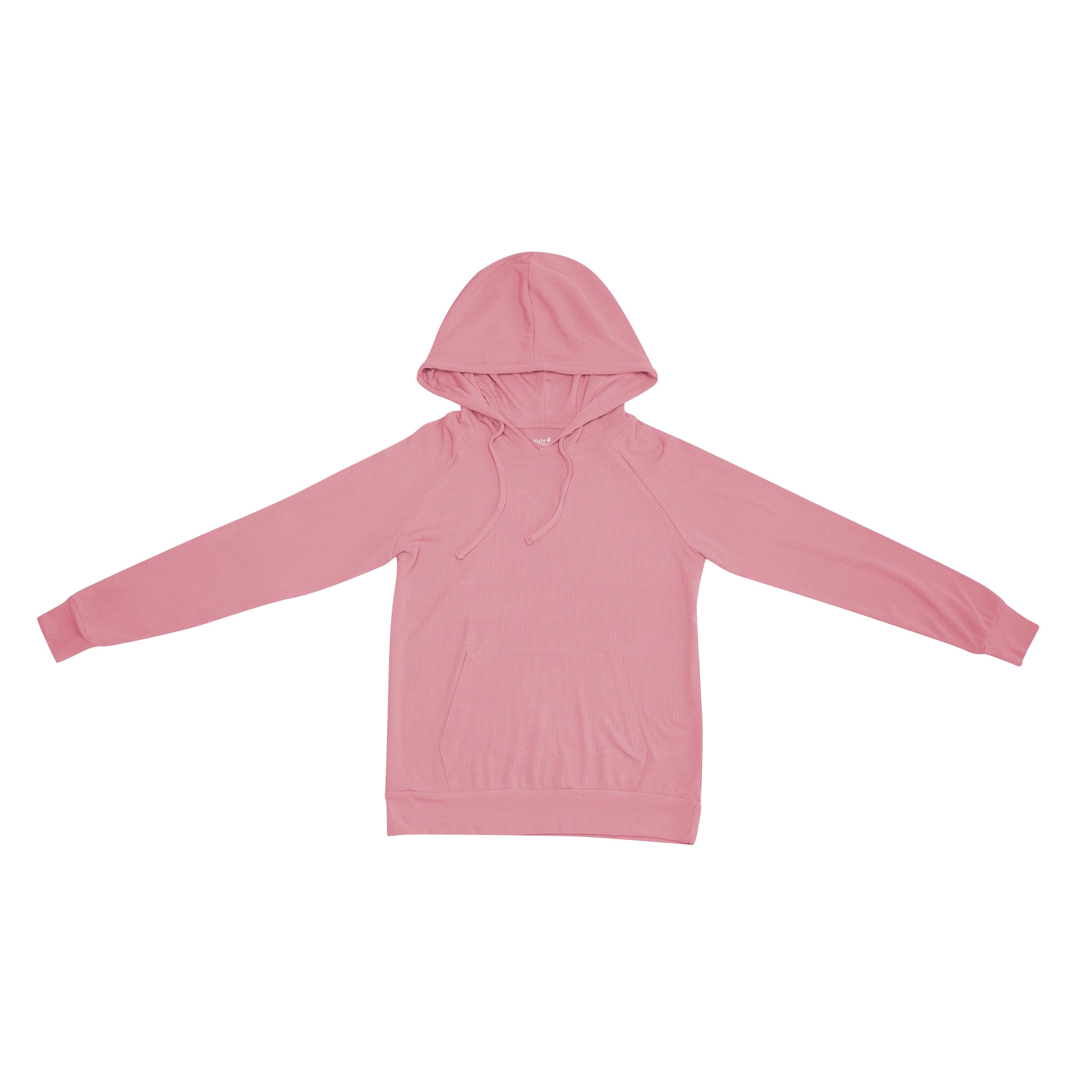 Kyte Baby Women's Ribbed Hoodie Women's Ribbed Hoodie in Apple Blossom