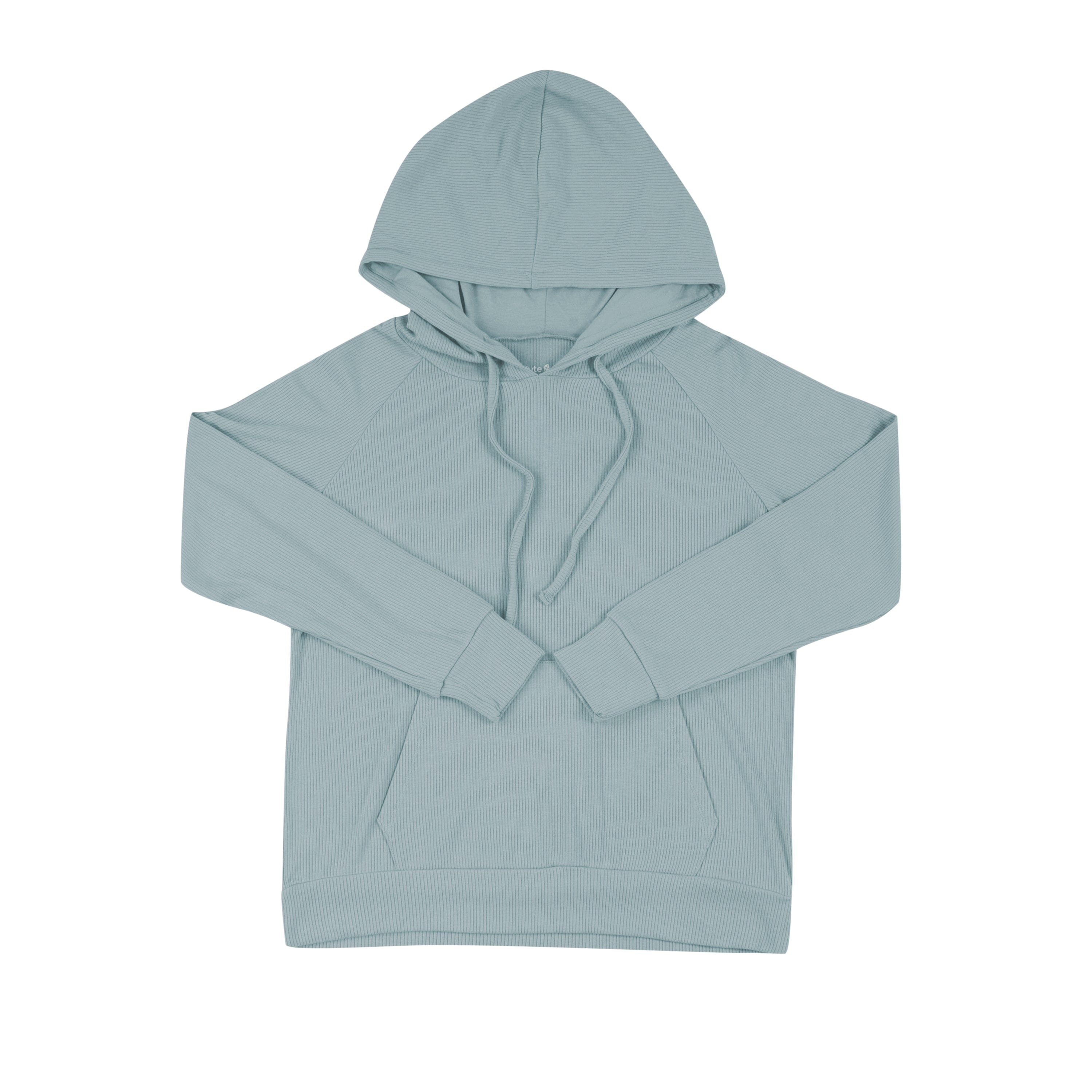 Women's Ribbed Hoodie in Glacier