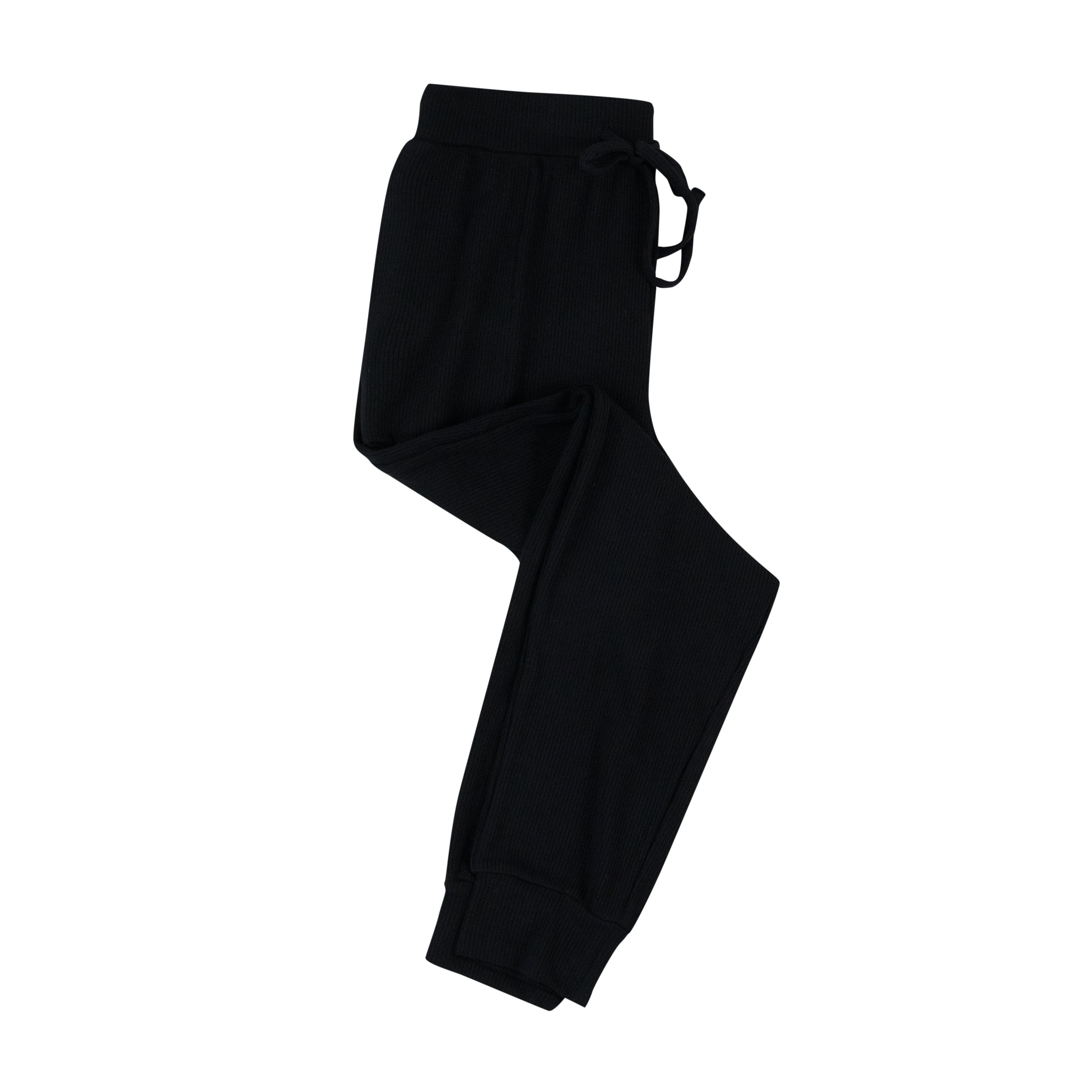 Black ribbed joggers online womens