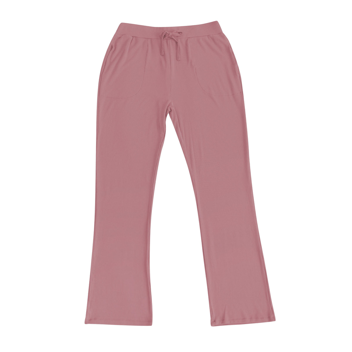 Kyte Baby Women's Ribbed Wide Leg Pant Women's Ribbed High Waisted Wide Leg Pant in Dusty Rose