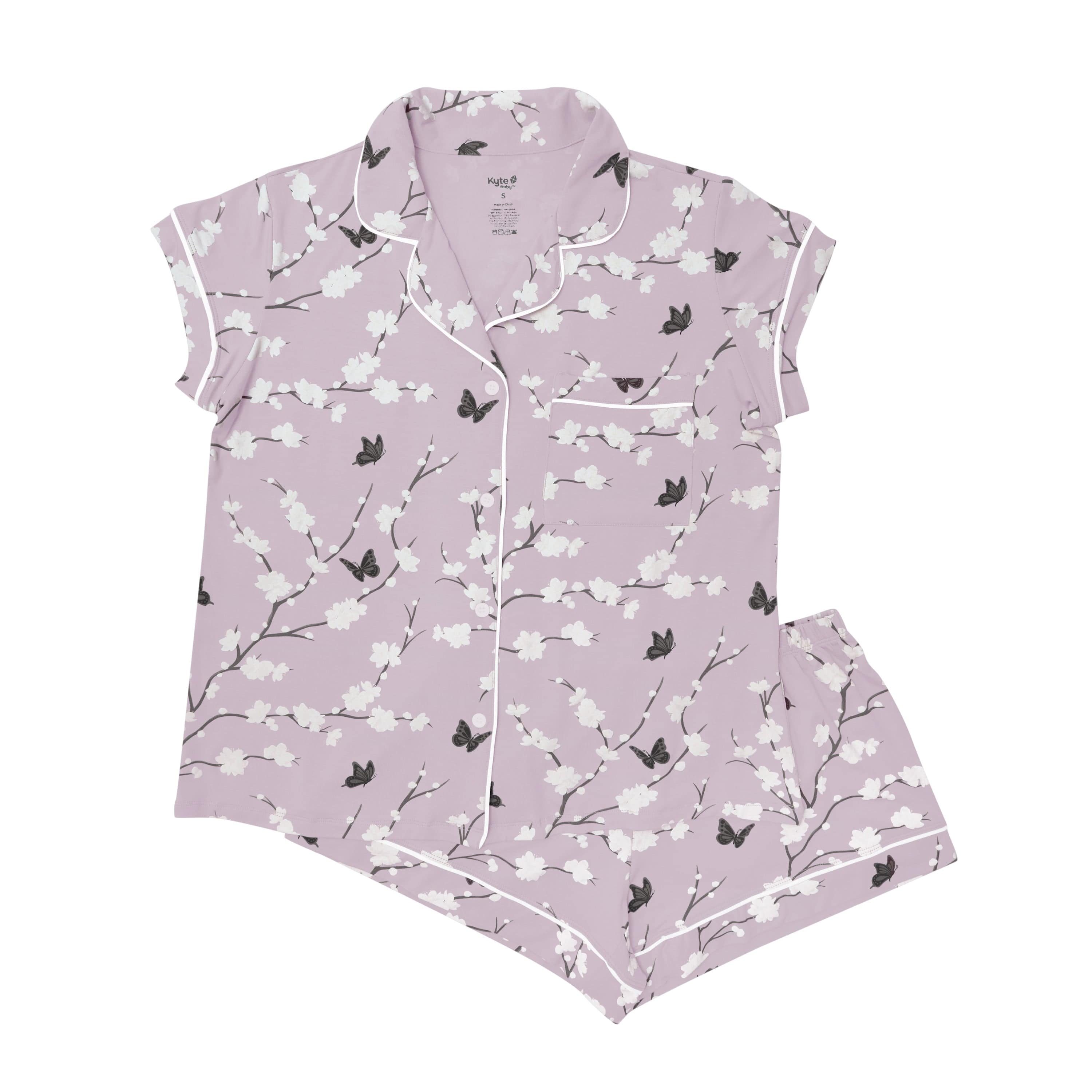 Kyte Baby Women's Short Sleeve Pajama Set in Cherry Blossom