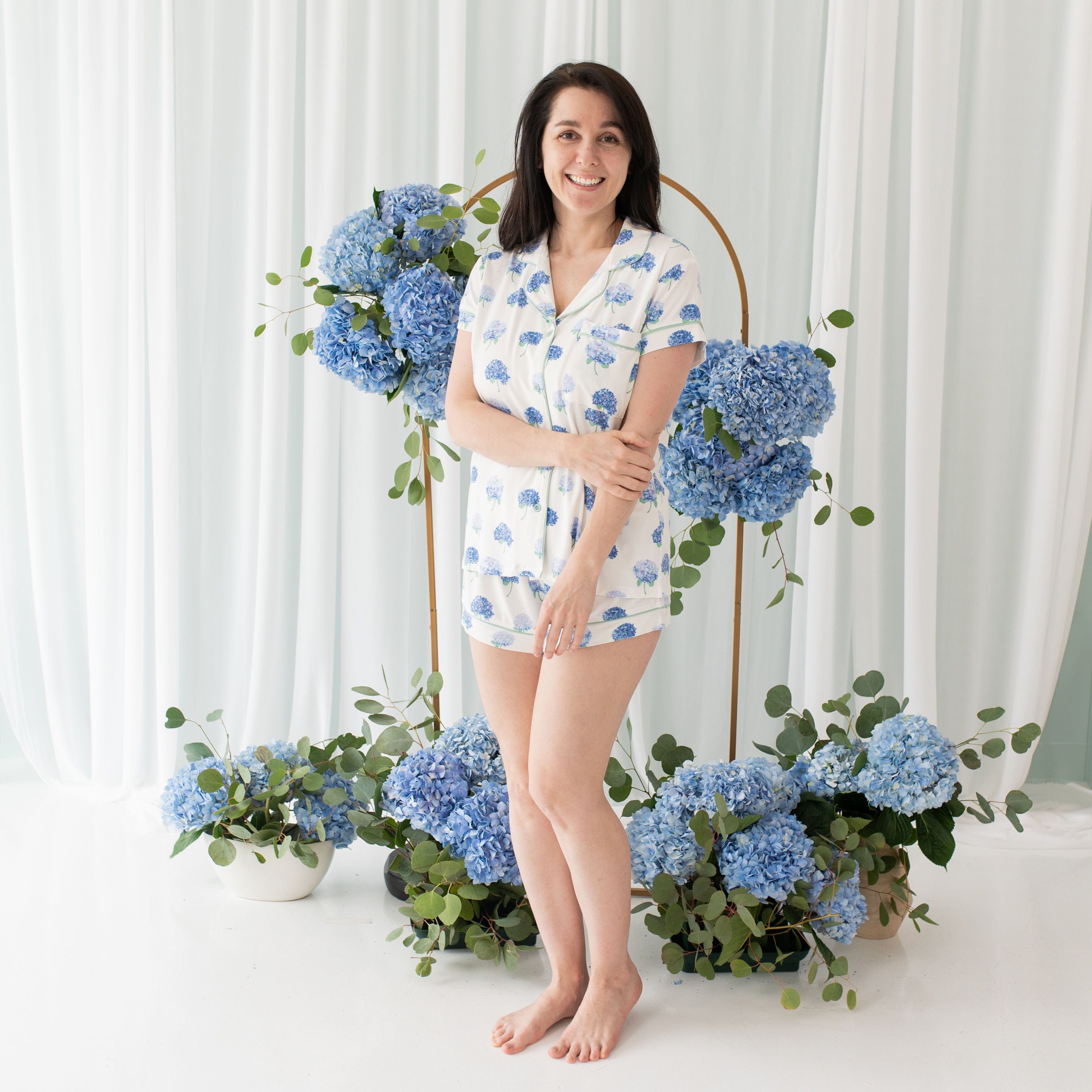 Kyte Baby Women’s Short Sleeve Pajama Set Women’s Short Sleeve Pajama Set in Hydrangea
