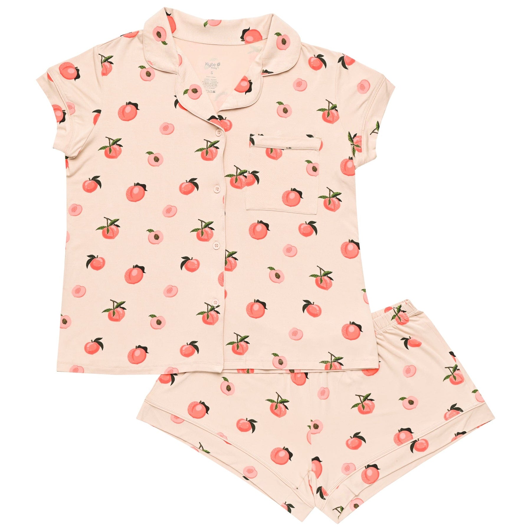 Kyte Baby Women’s Short Sleeve Pajama Set Women’s Short Sleeve Pajama Set in Peach
