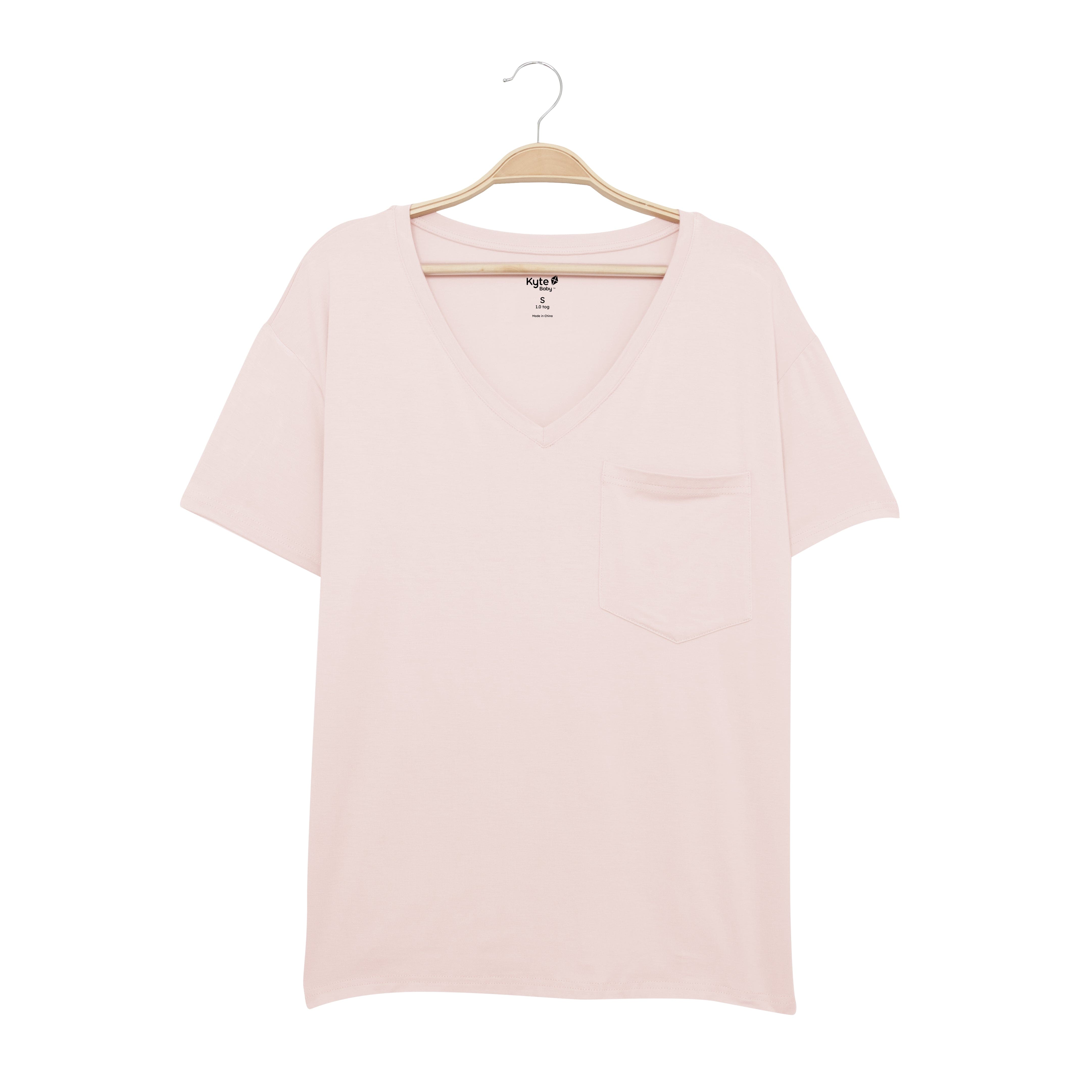 Baby v neck sales shirt