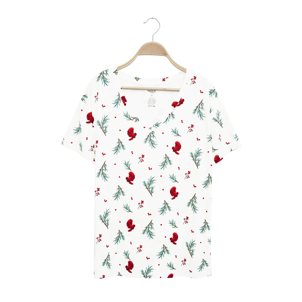 Kyte Baby Women's V-Neck Women’s Relaxed Fit V-Neck in Winterberry