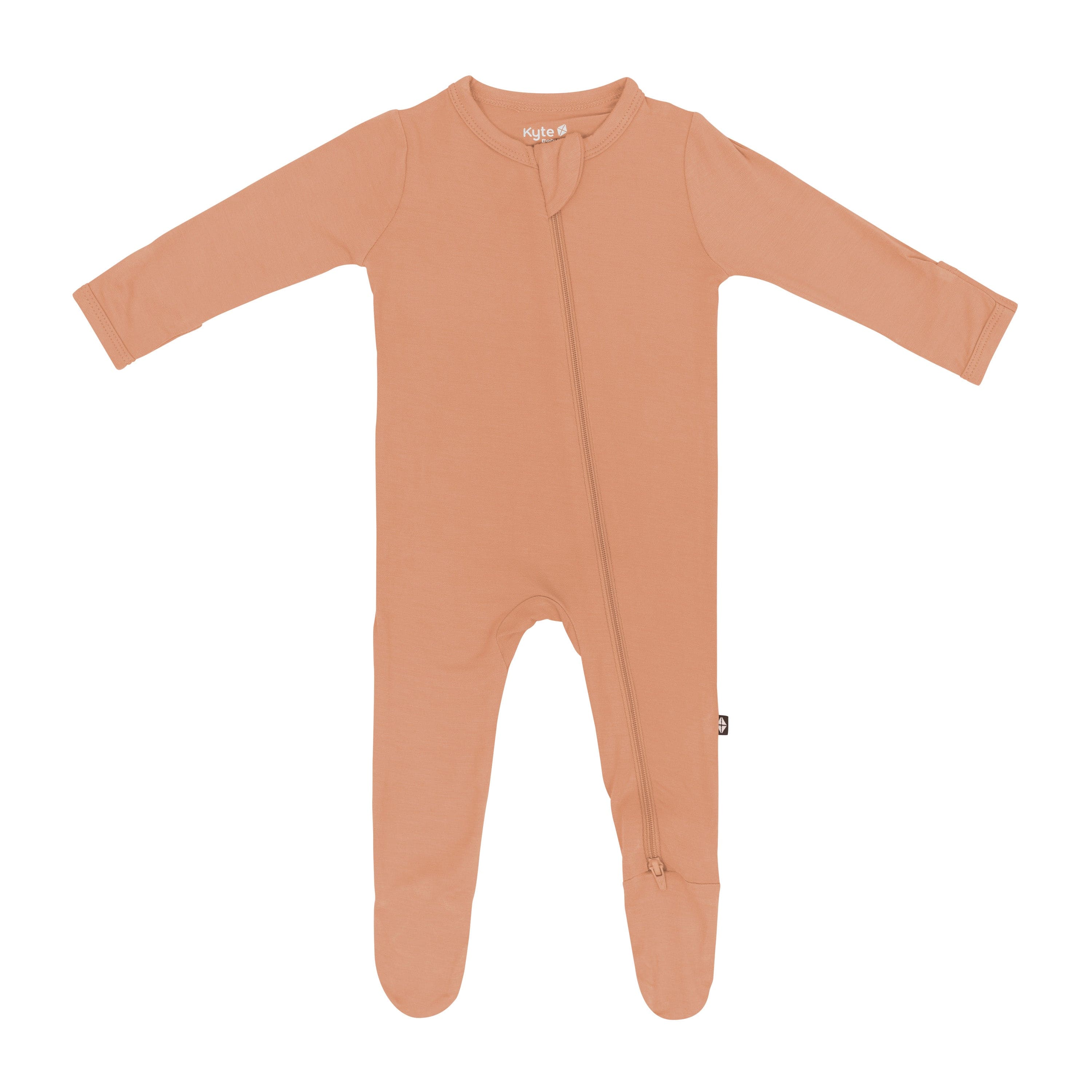 Kyte Baby Zippered Footies Zippered Footie in Apricot