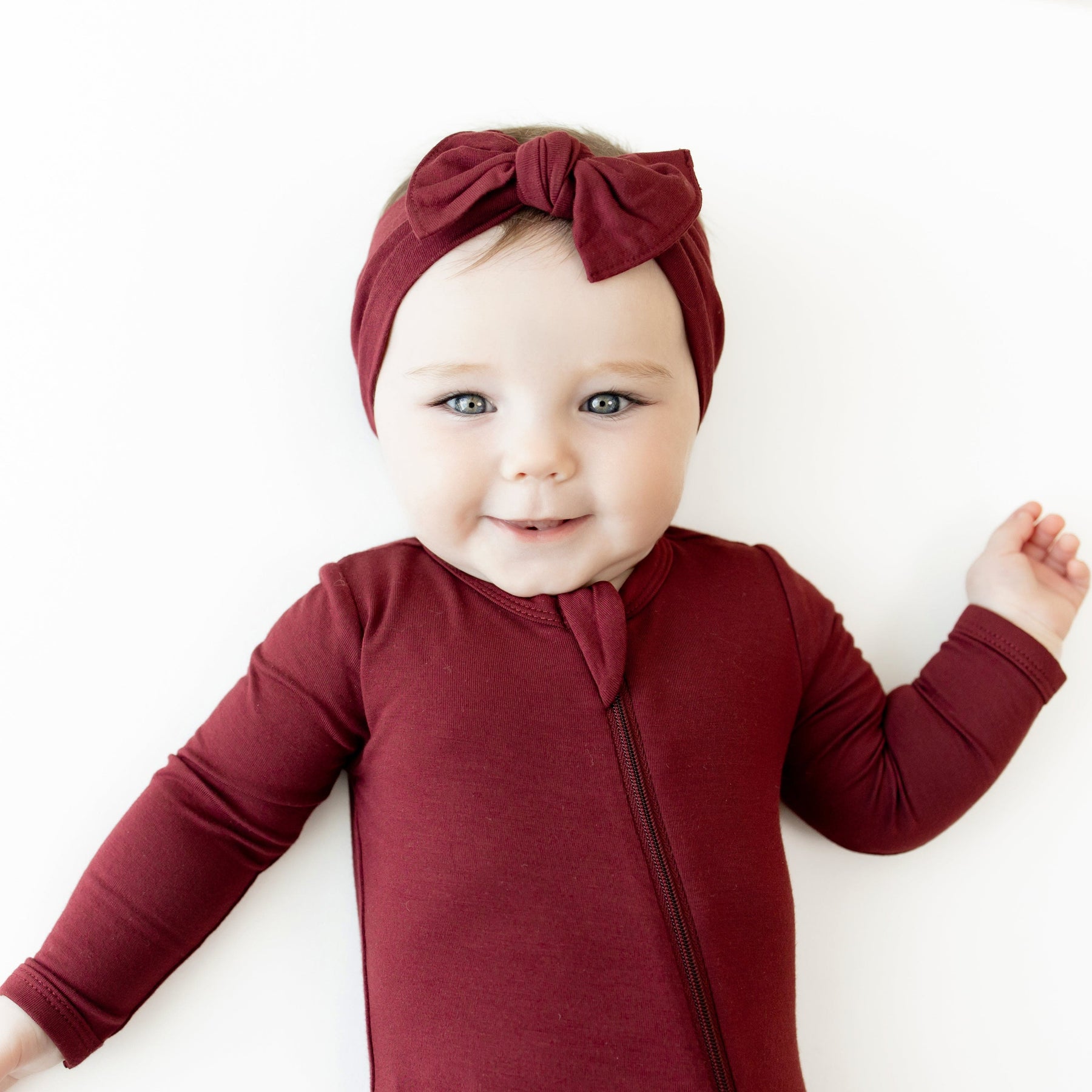 Kyte Baby Zippered Footies Zippered Footie in Burgundy