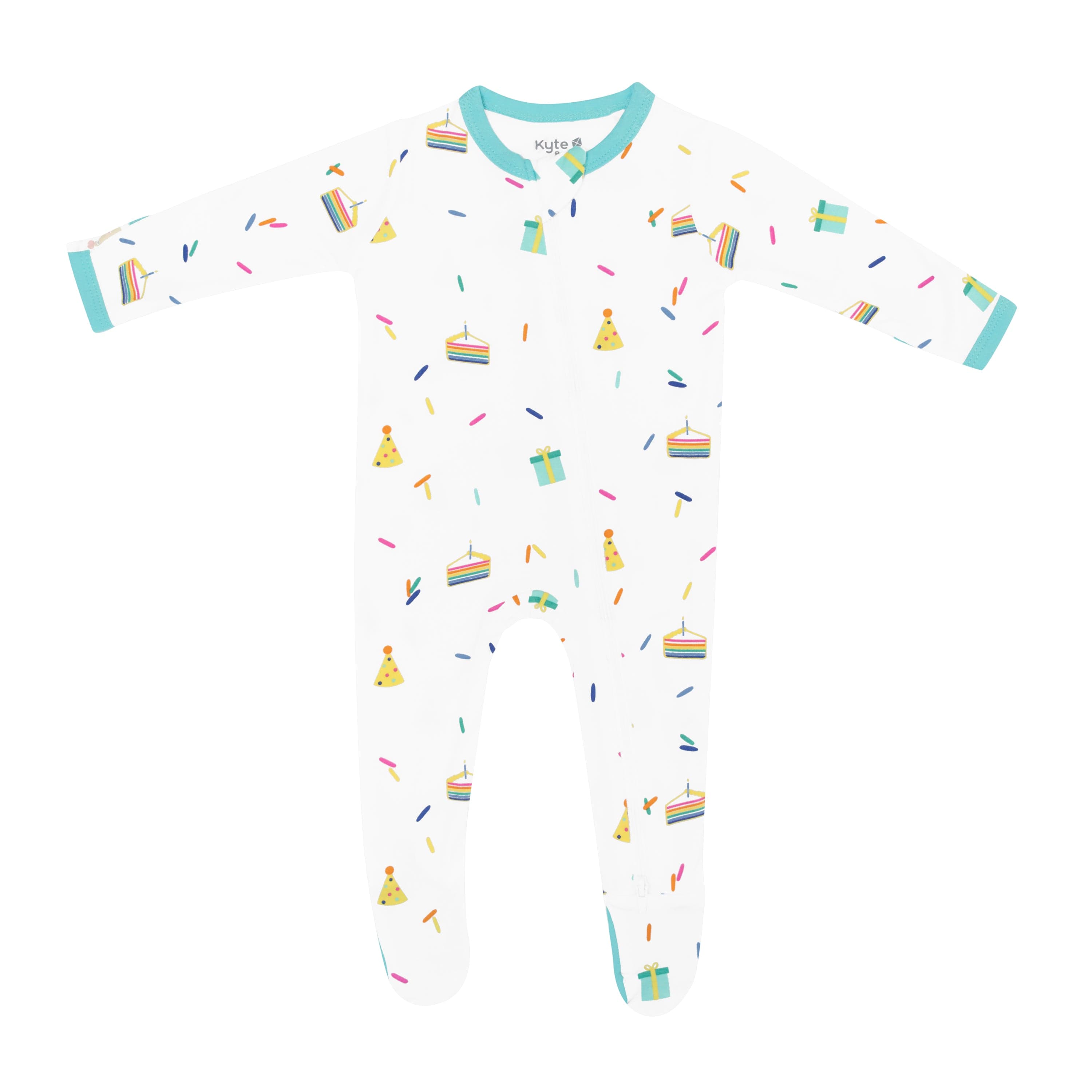 Kyte Baby Zippered Footies Zippered Footie in Cloud Party