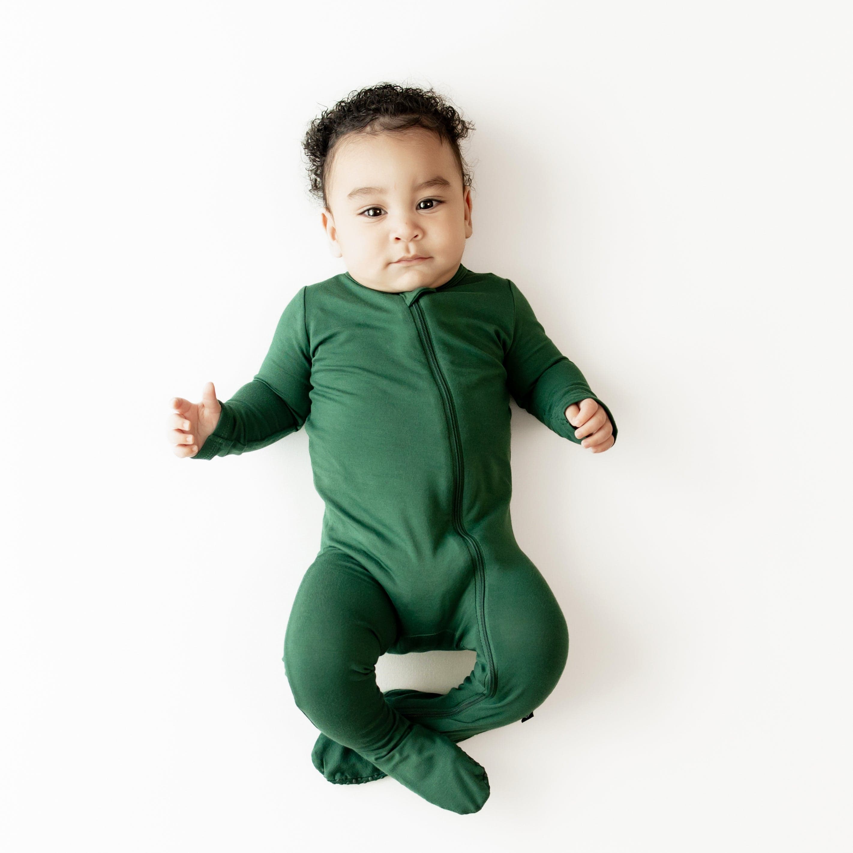 Kyte Baby Zippered Footies Zippered Footie in Evergreen