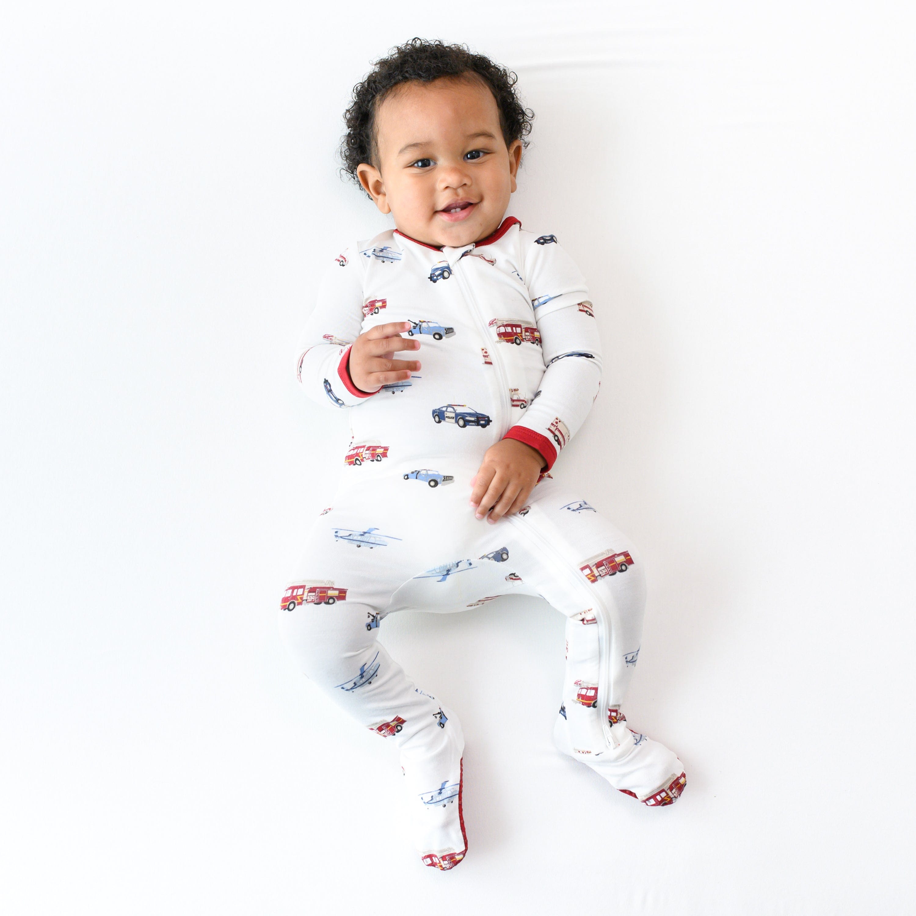 Kyte Baby Zippered Footies Zippered Footie in First Responder