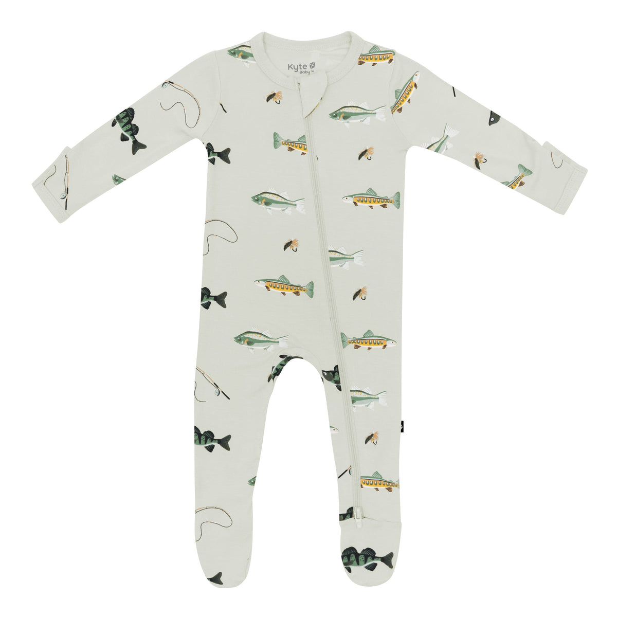 Kyte Baby Zippered Footies Zippered Footie in Fishing