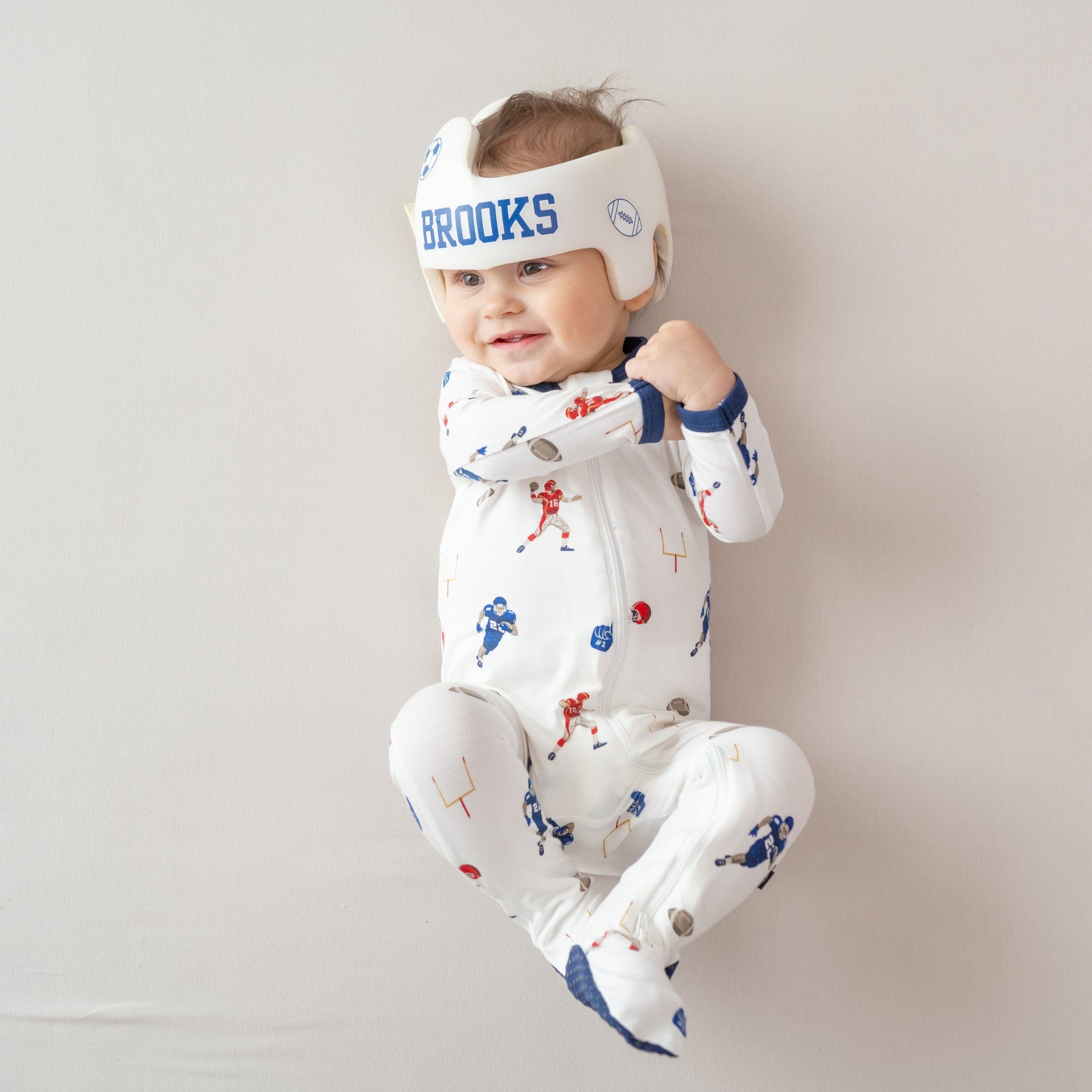 Kyte Baby Zippered Footies Zippered Footie in Football