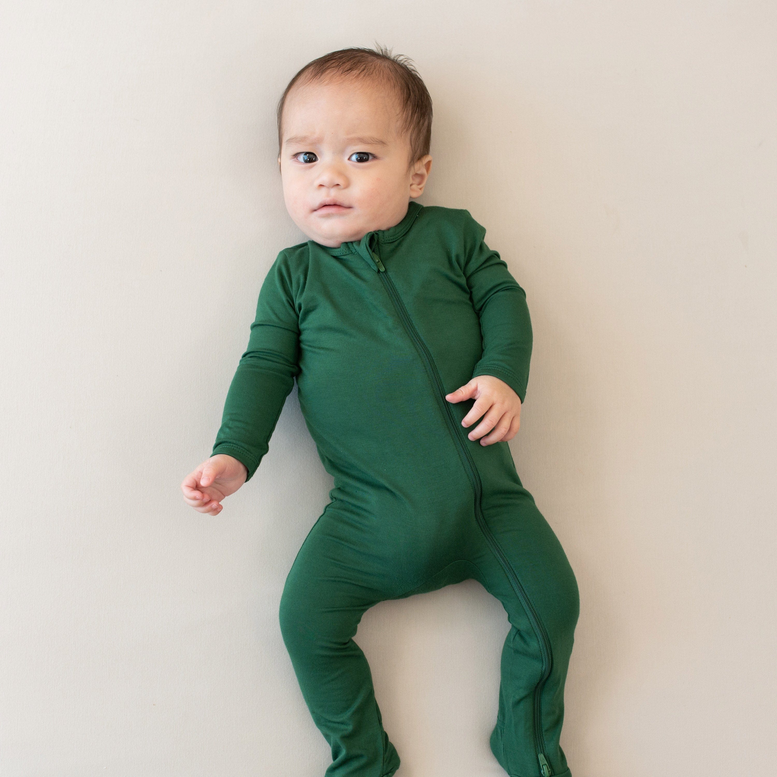 Kyte Baby Zippered Footies Zippered Footie in Forest