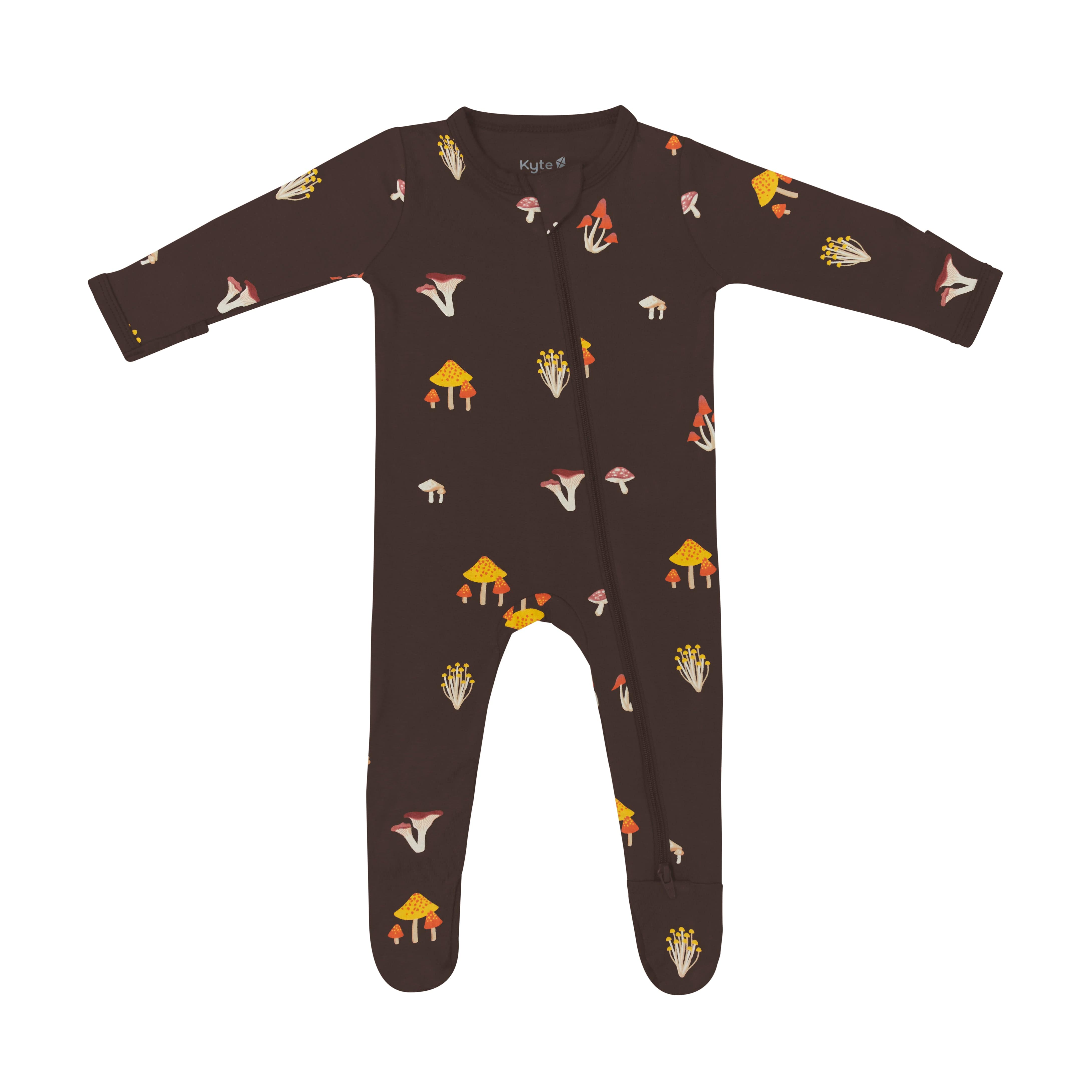 Kyte Baby Zippered Footies Zippered Footie in Fungi