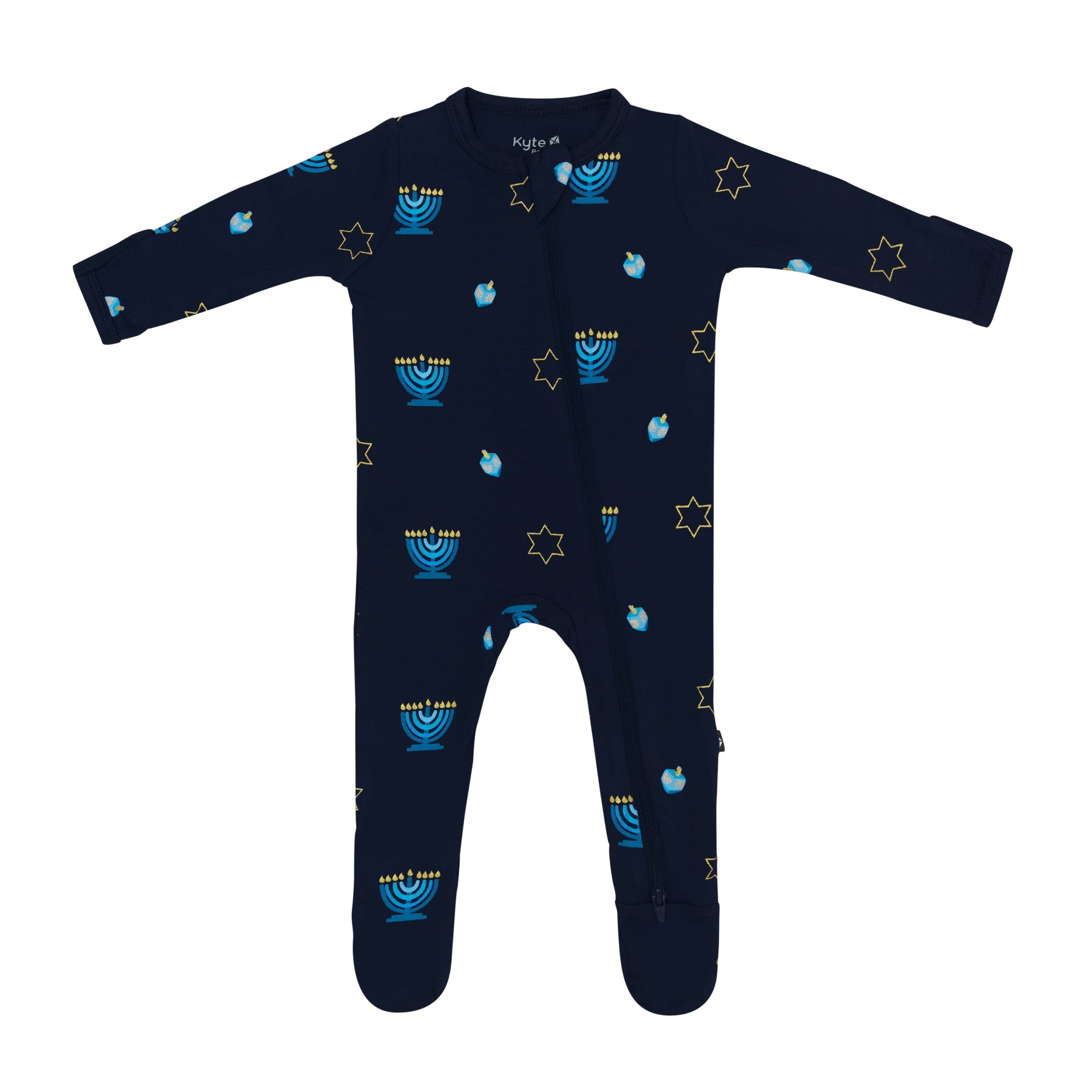 Kyte Baby Zippered Footies Zippered Footie in Hanukkah