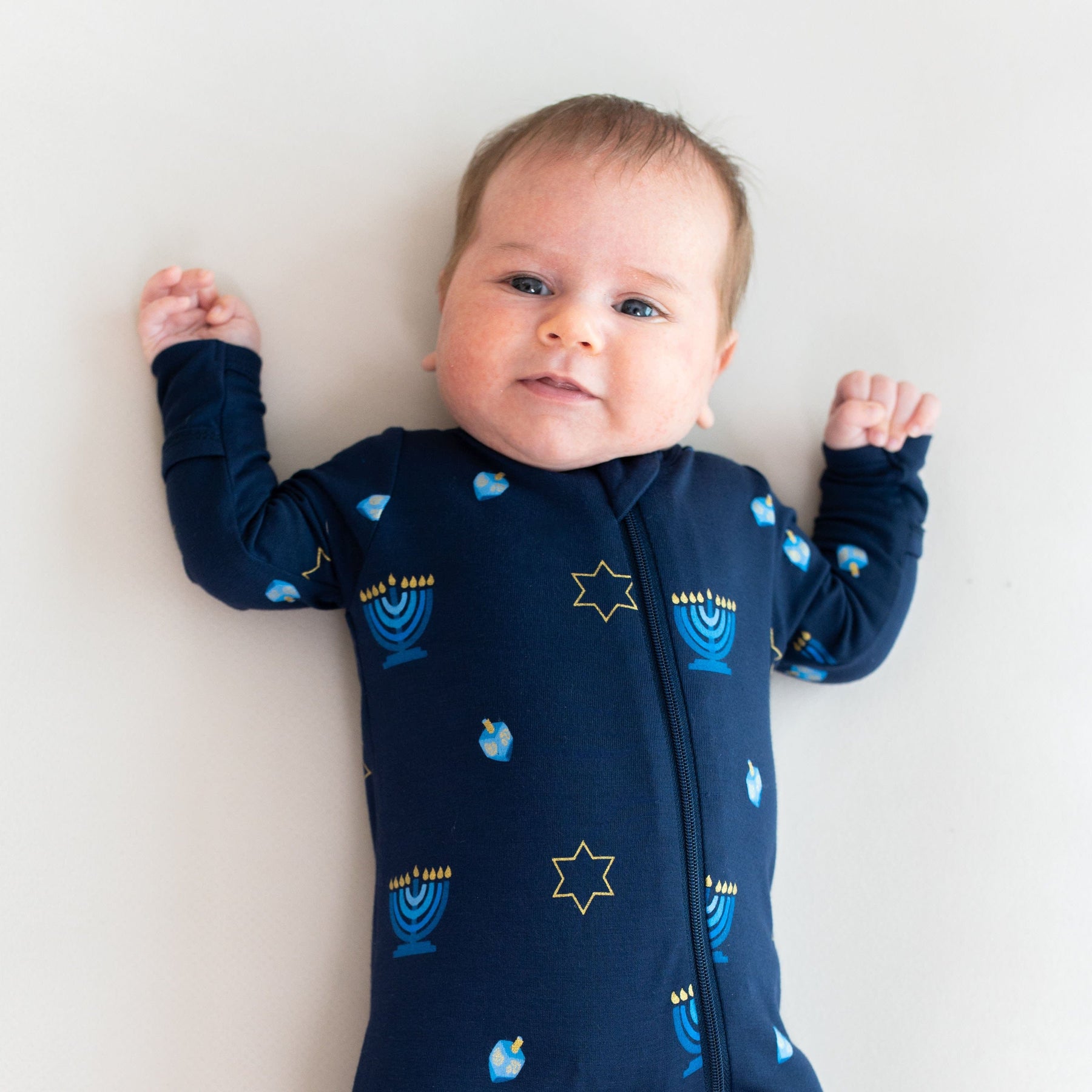 Kyte Baby Zippered Footies Zippered Footie in Hanukkah