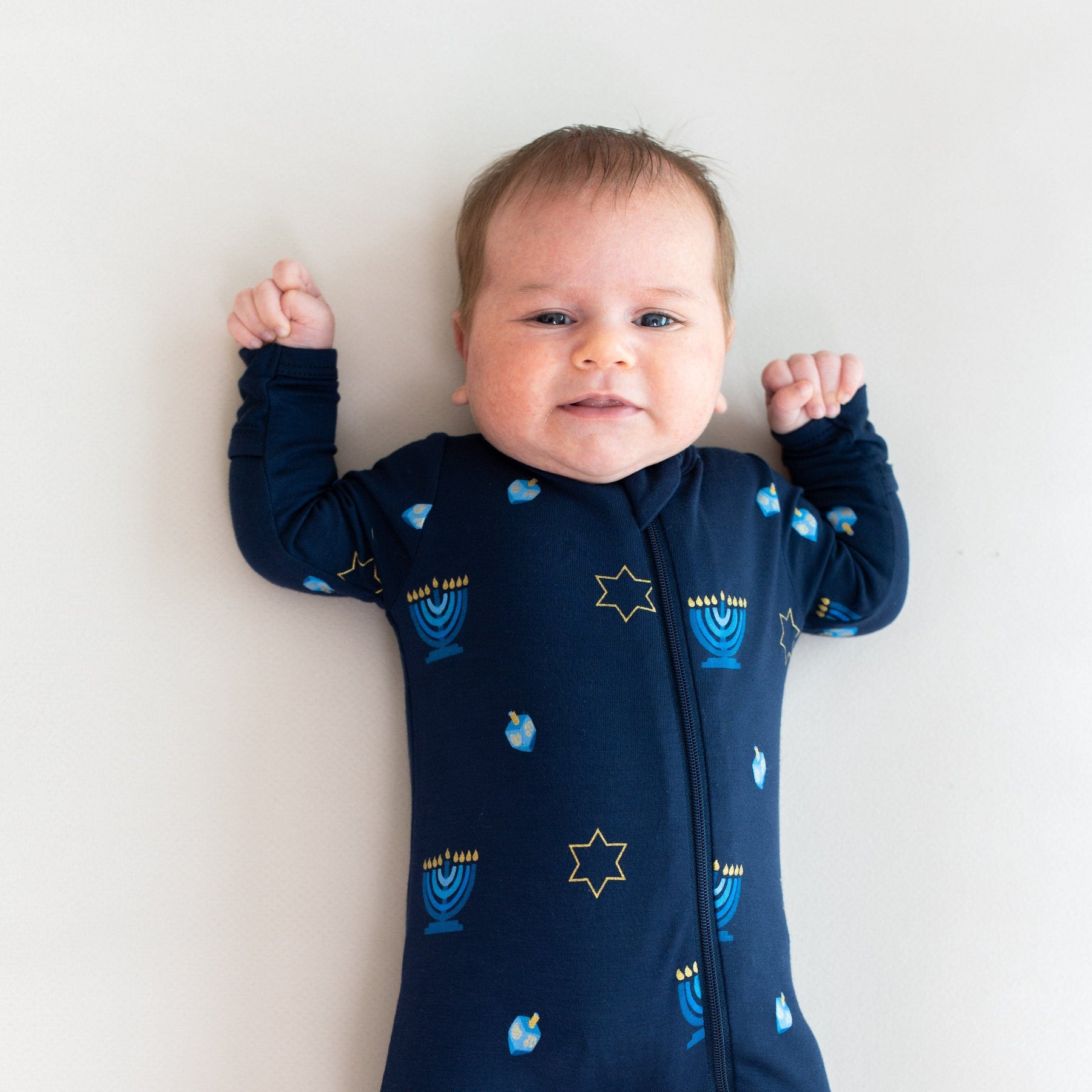 Kyte Baby Zippered Footies Zippered Footie in Hanukkah