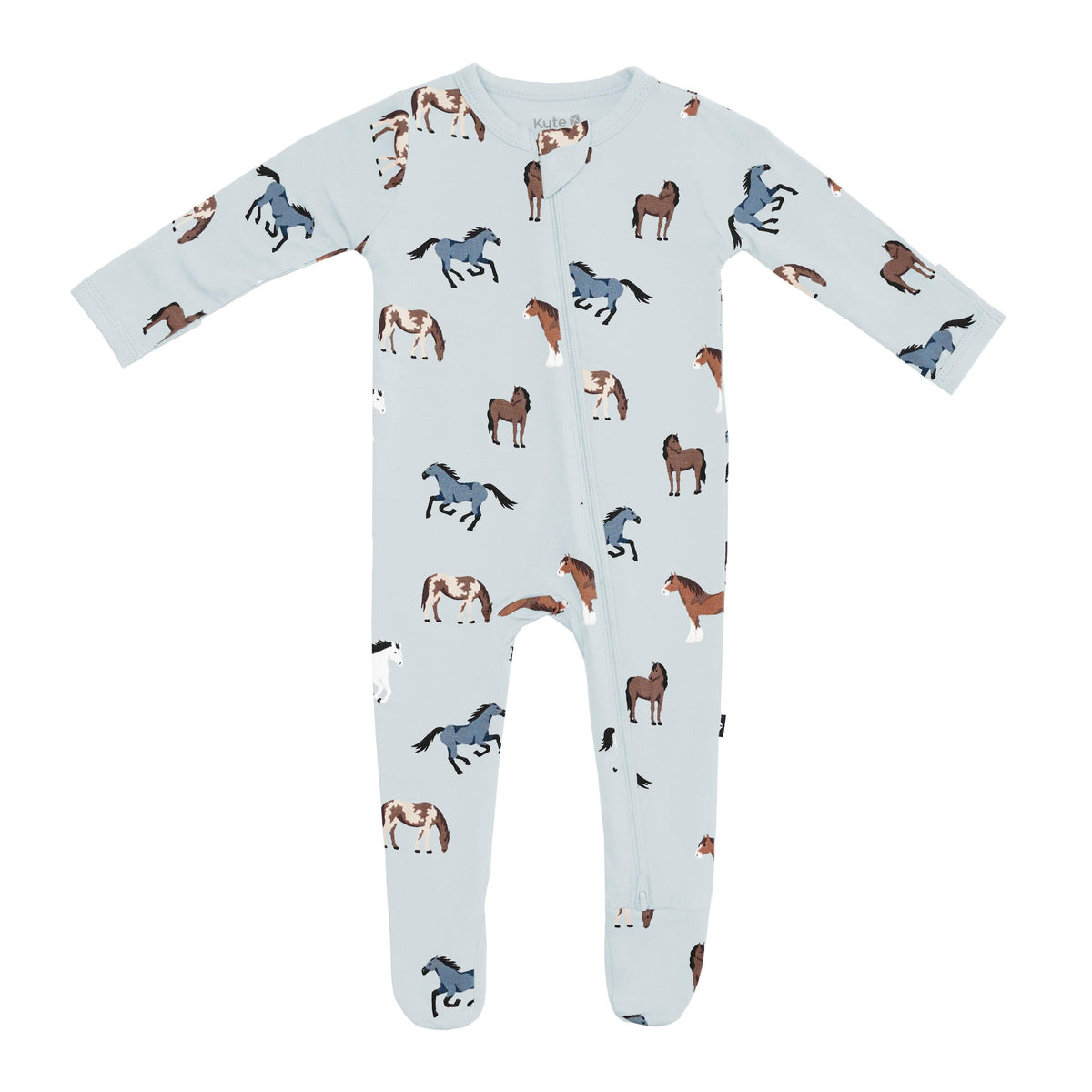 Kyte Baby Zippered Footies Zippered Footie in Horse