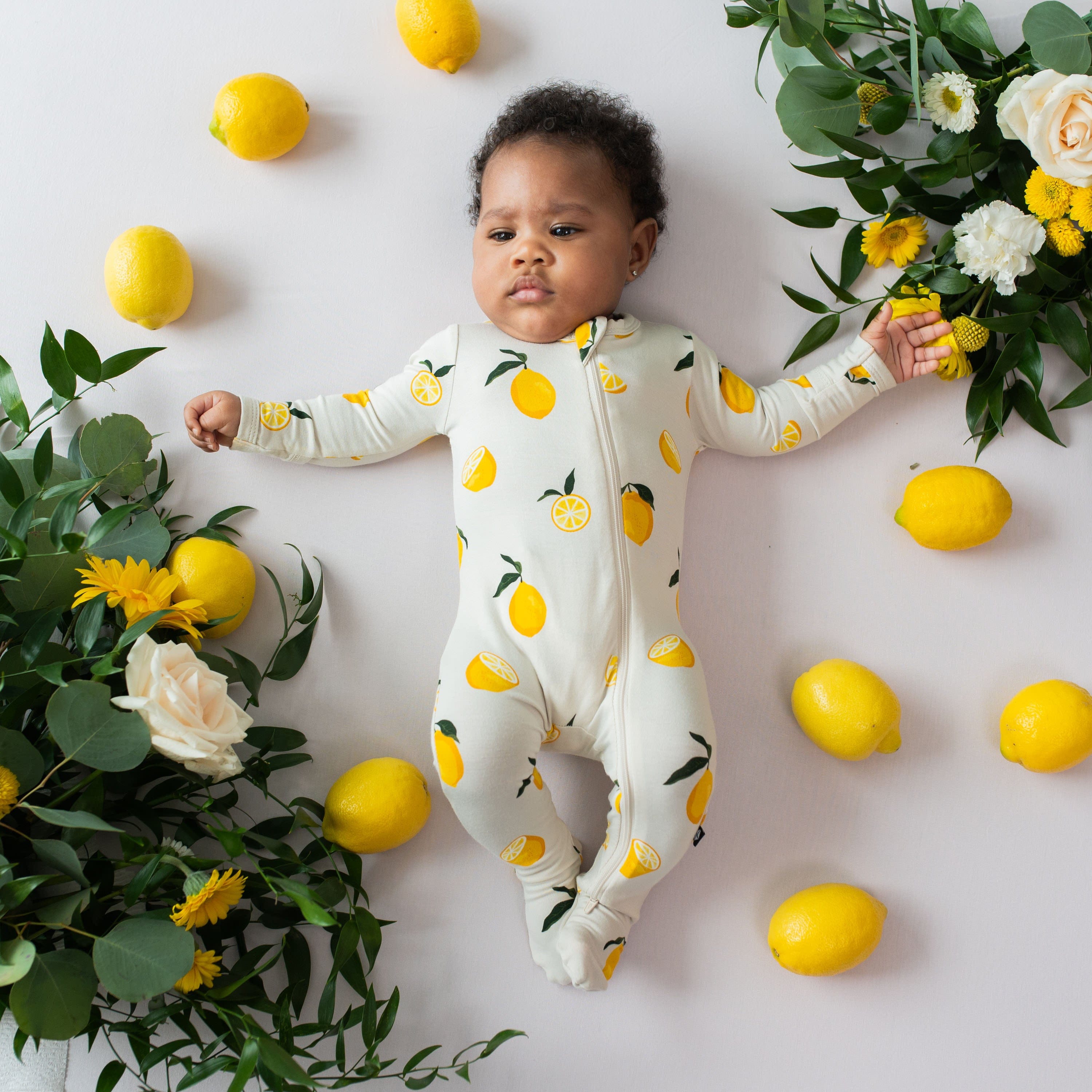 Kyte Baby Zippered Footies Zippered Footie in Lemon