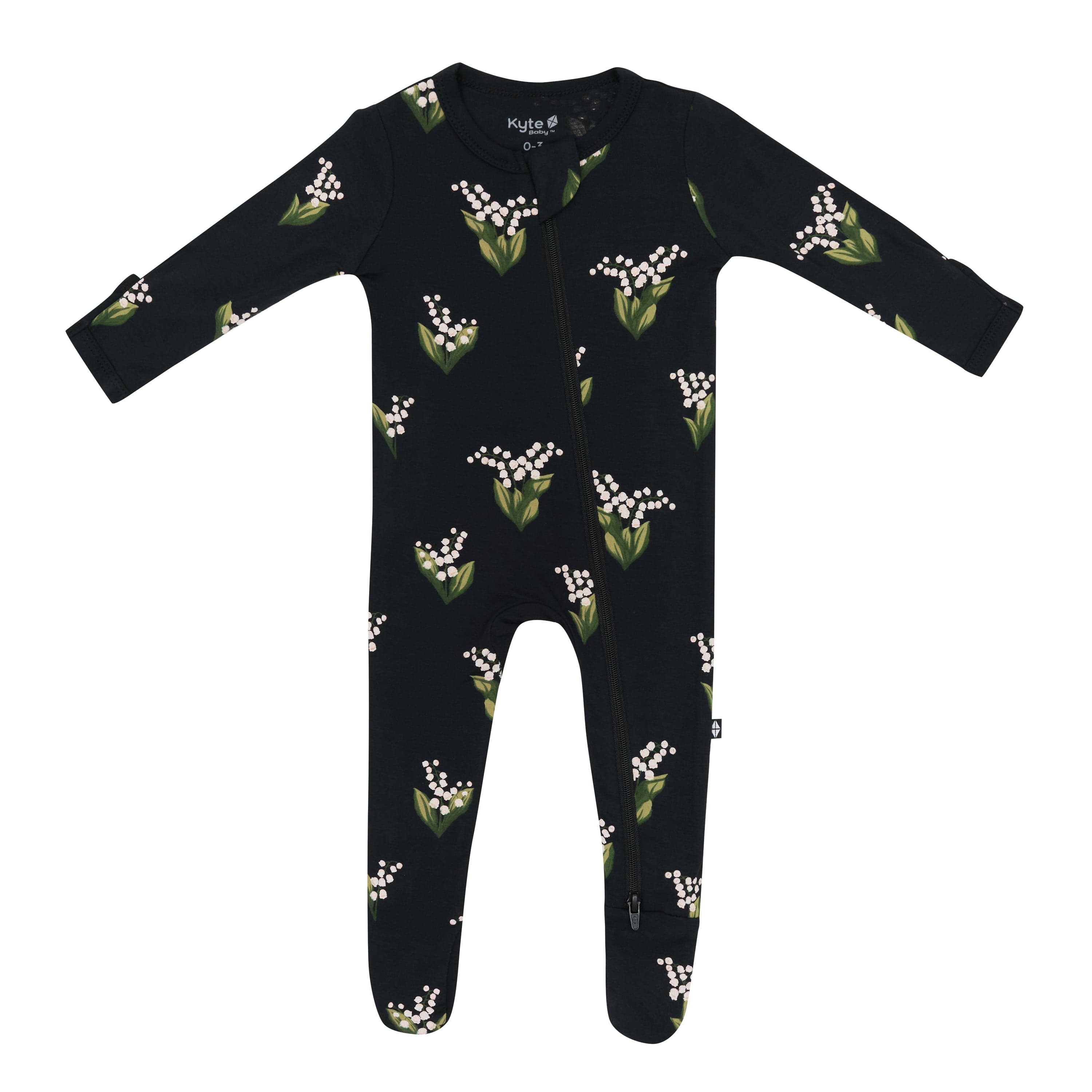 Kyte Baby Zippered Footies Zippered Footie in Midnight Lily