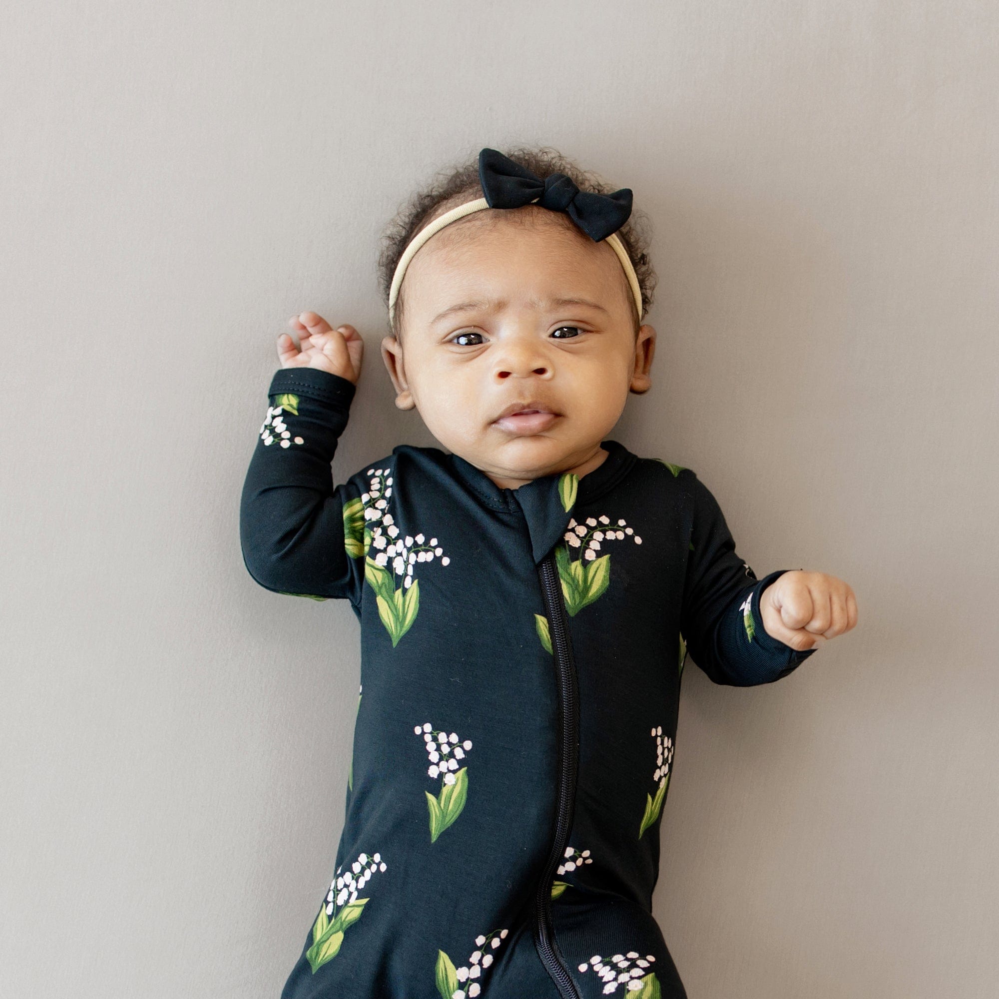 Kyte Baby Zippered Footies Zippered Footie in Midnight Lily