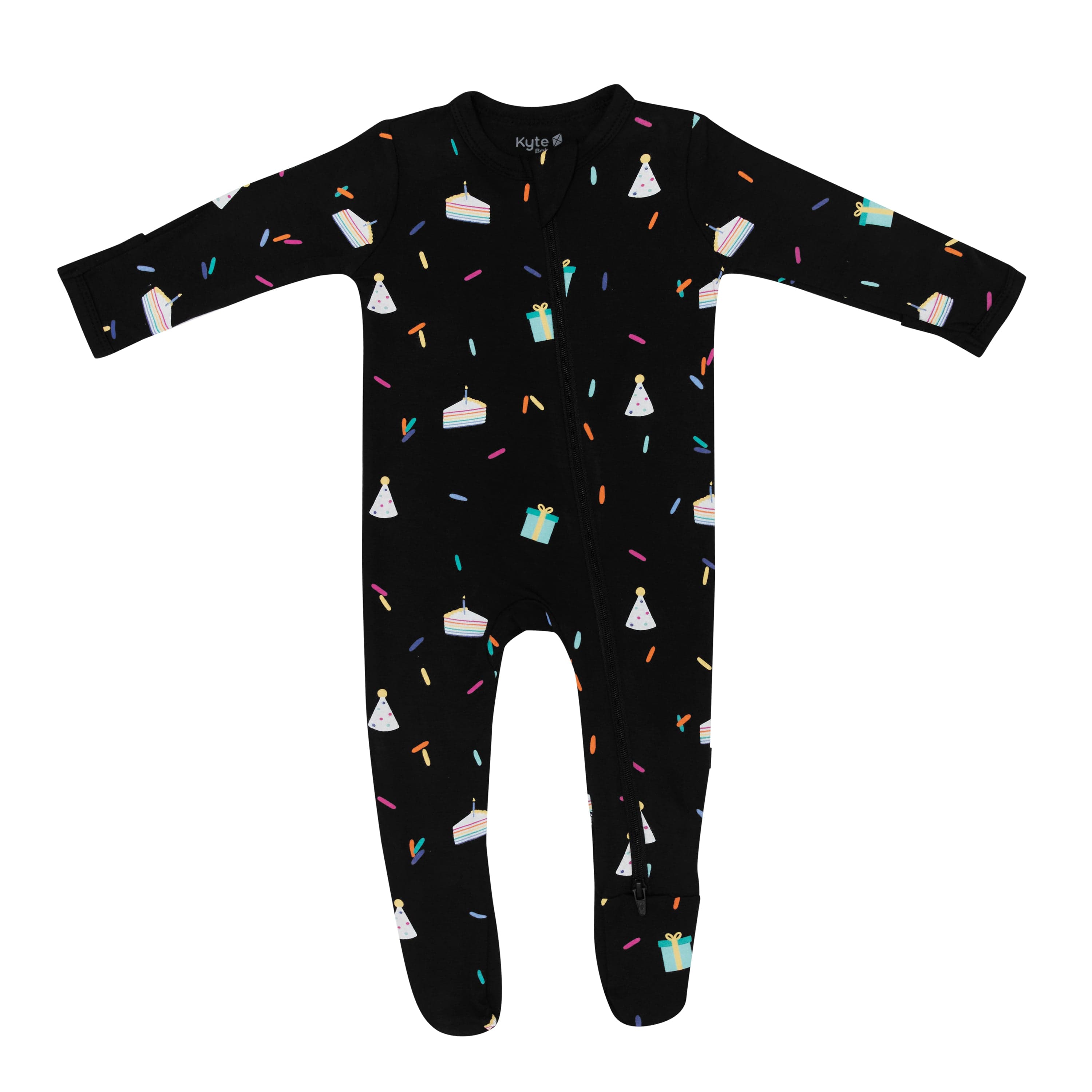 Kyte Baby Zippered Footies Zippered Footie in Midnight Party
