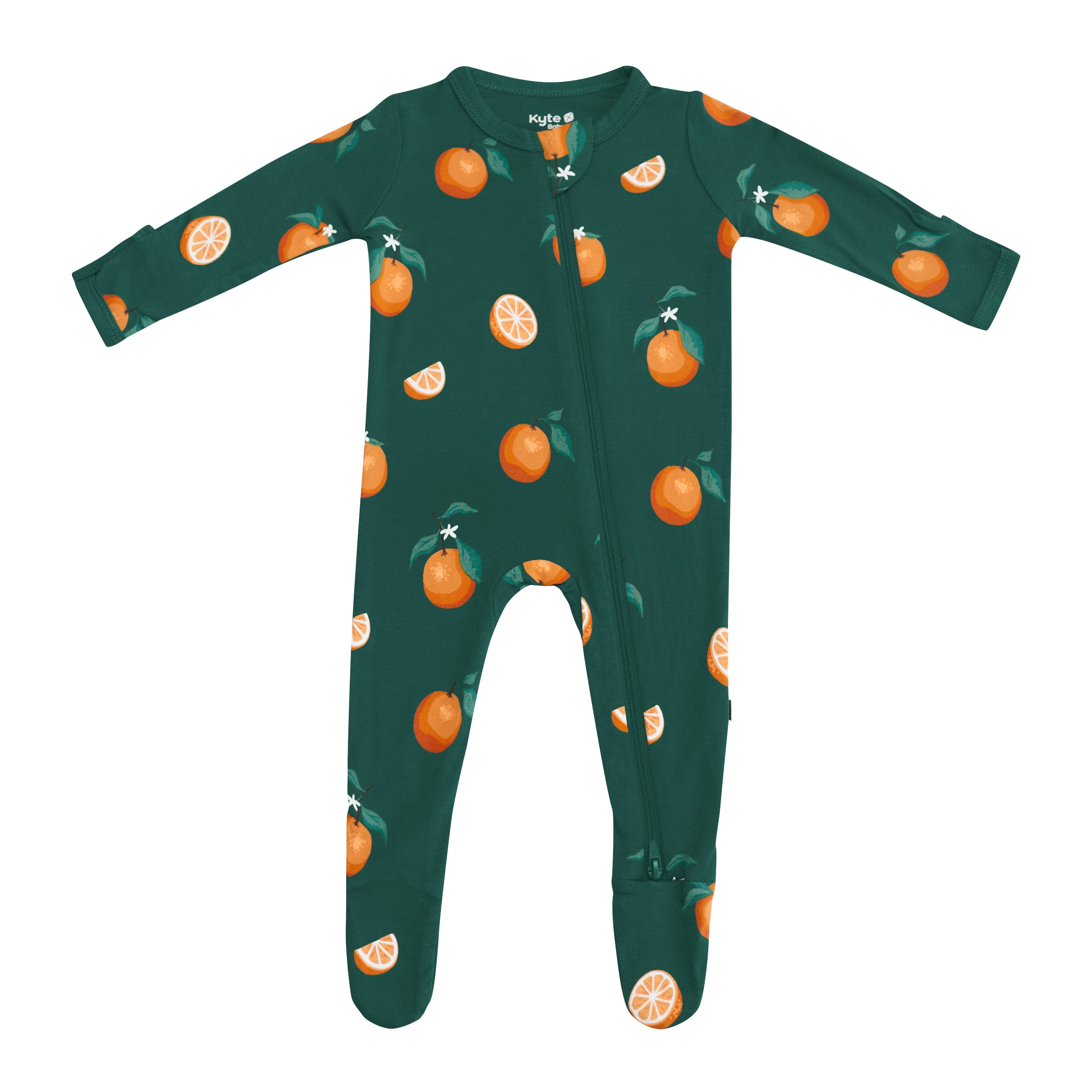 Kyte Baby Zippered Footies Zippered Footie in Orange