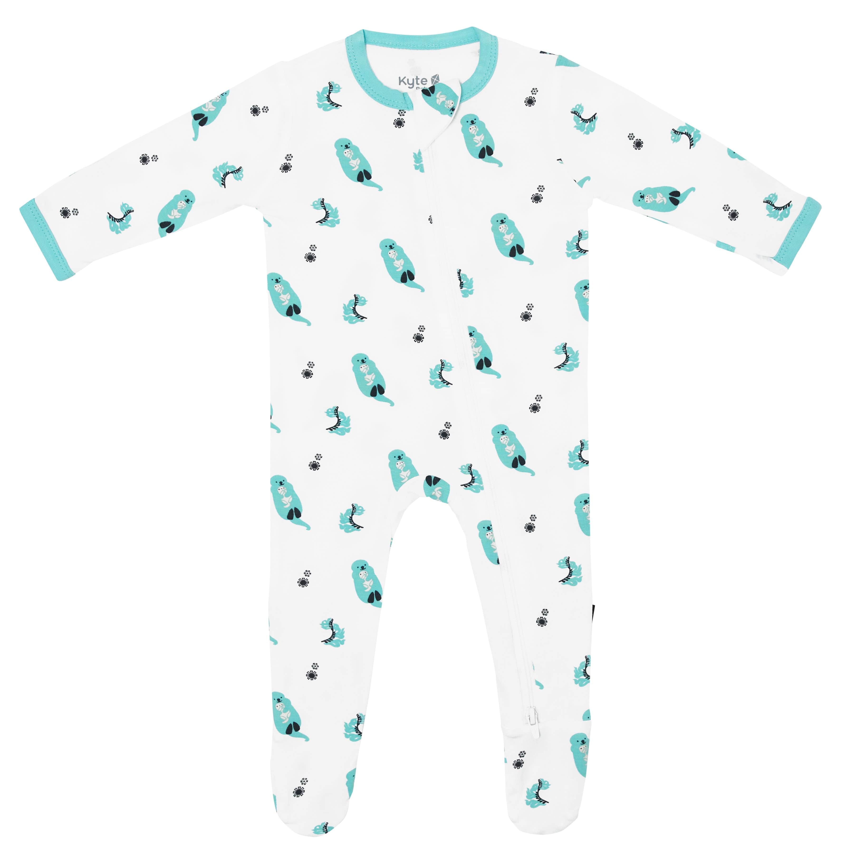 Kyte Baby Zippered Footies Zippered Footie in Robin Cuddle