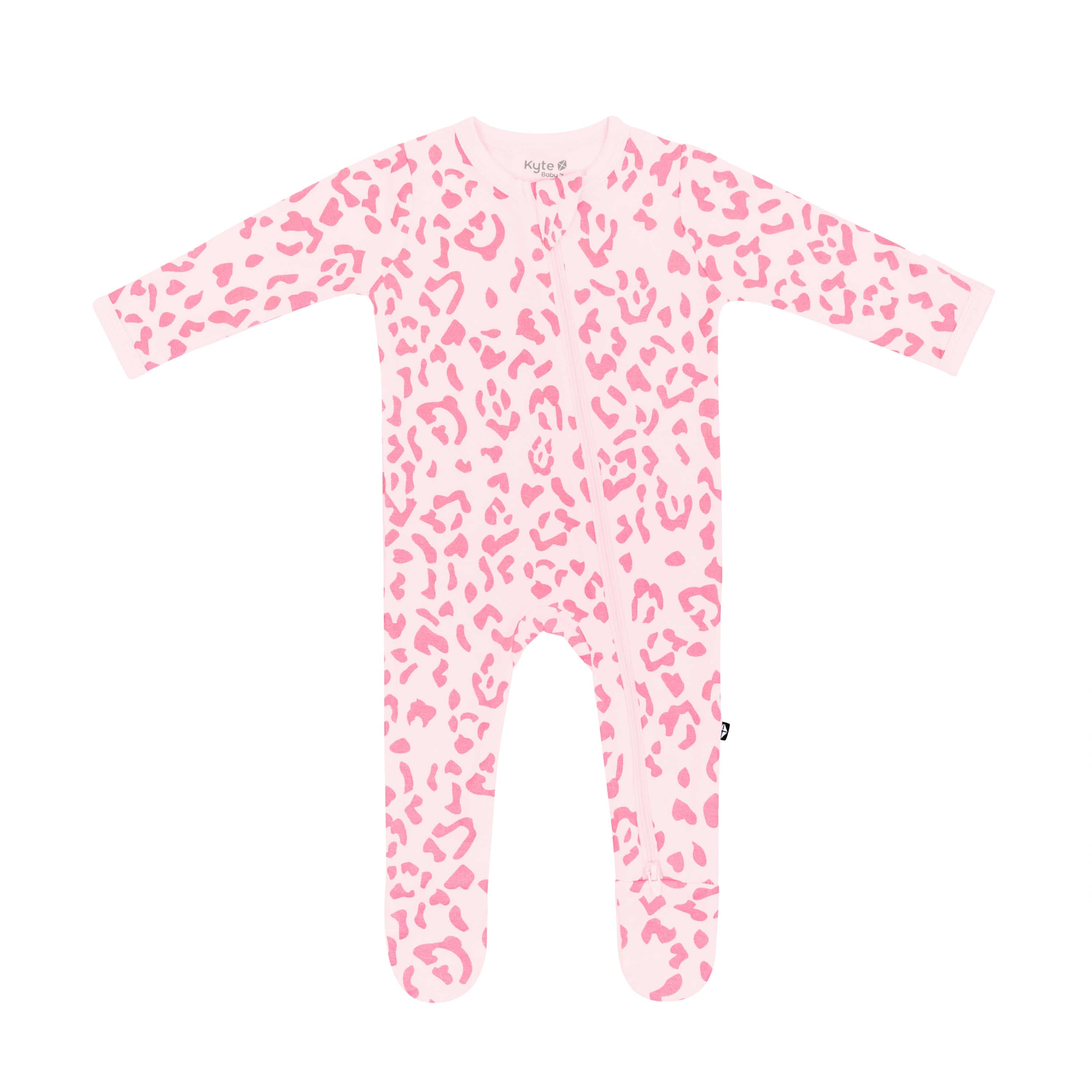 Kyte Baby Zip Footie Retired Print Small Leopard 12-18 Months Bamboo Pajamas hotsell New