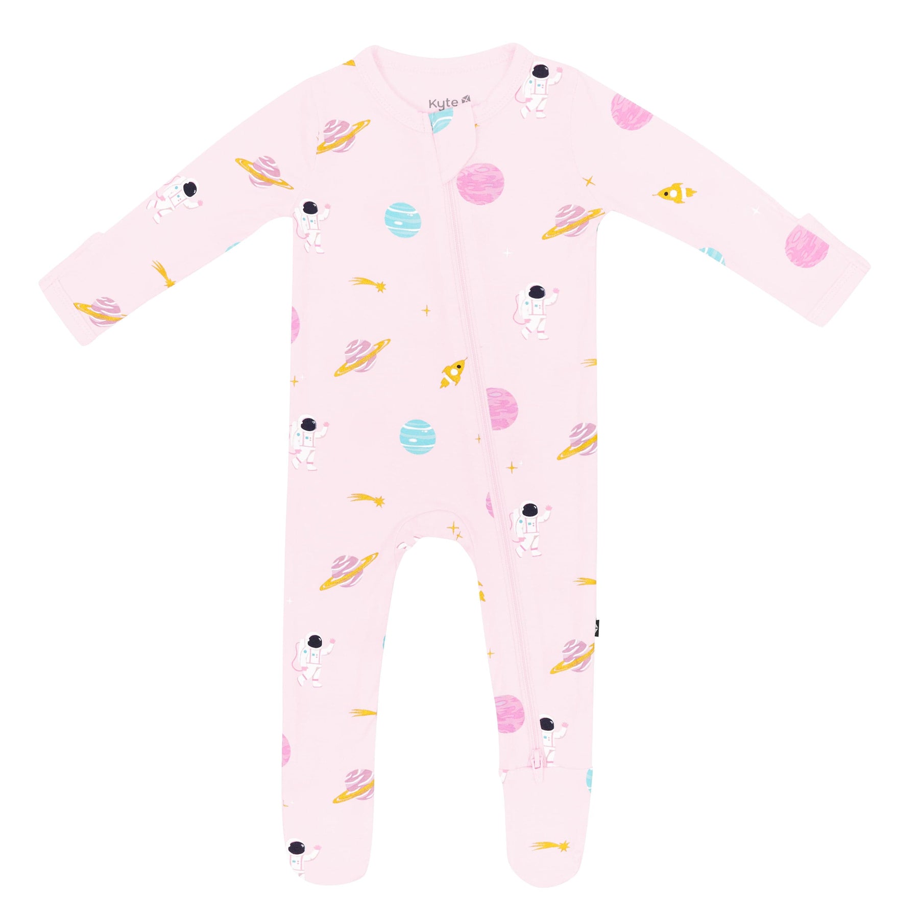 Kyte Baby Zippered Footies Zippered Footie in Sakura Space