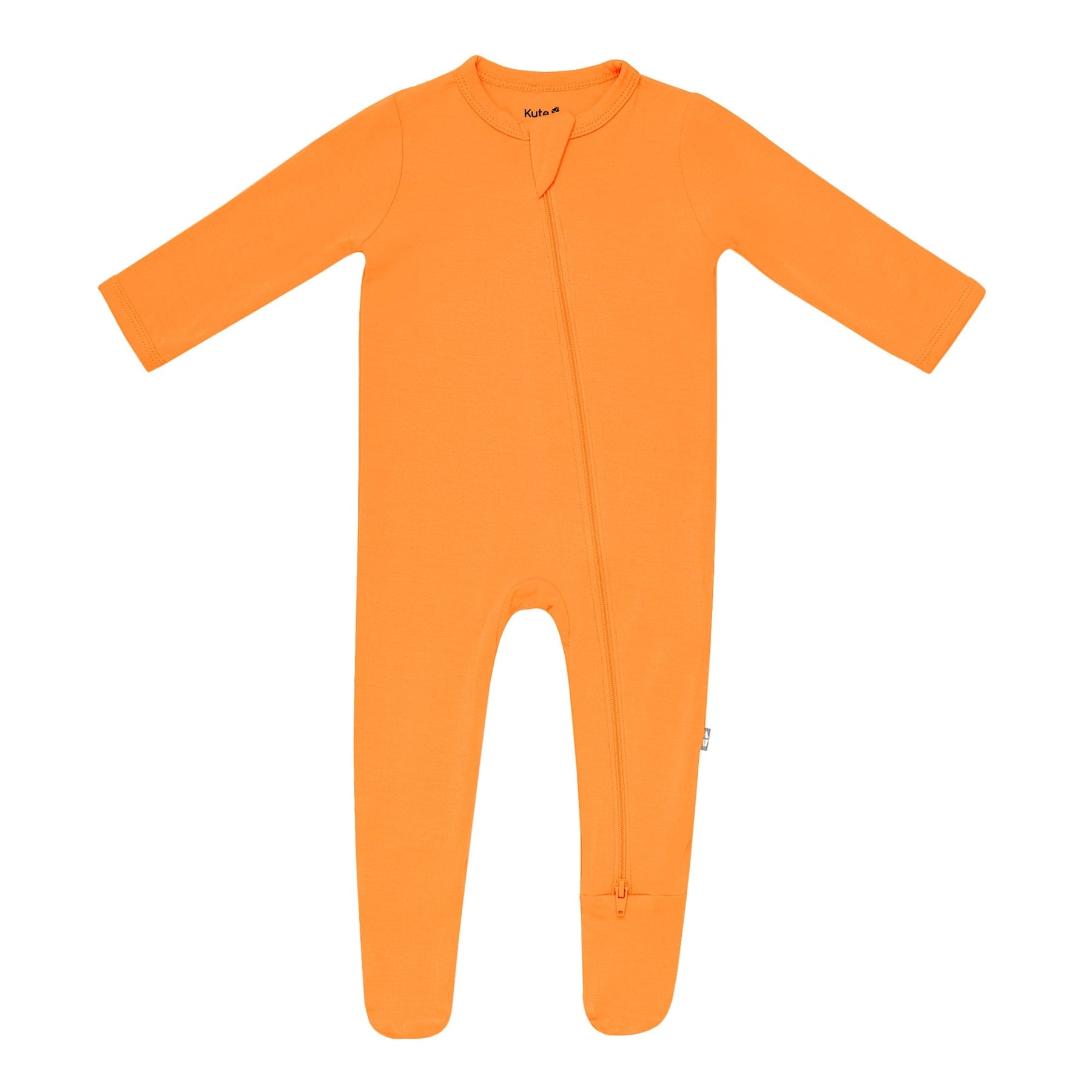Kyte Baby Zippered Footies Zippered Footie in Tangerine
