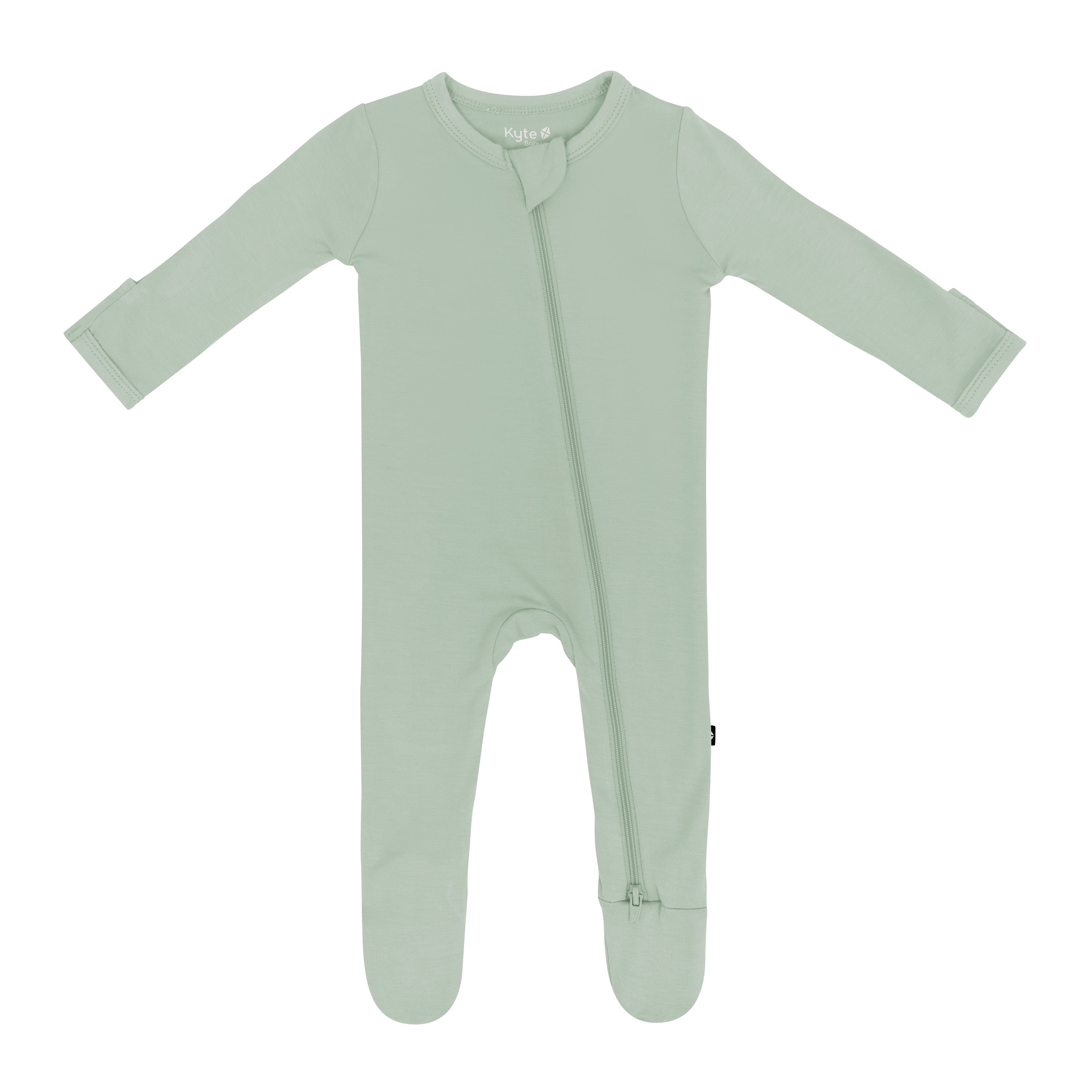 Green Trees Kyte Baby Footie Zip Up 12-18 deals months