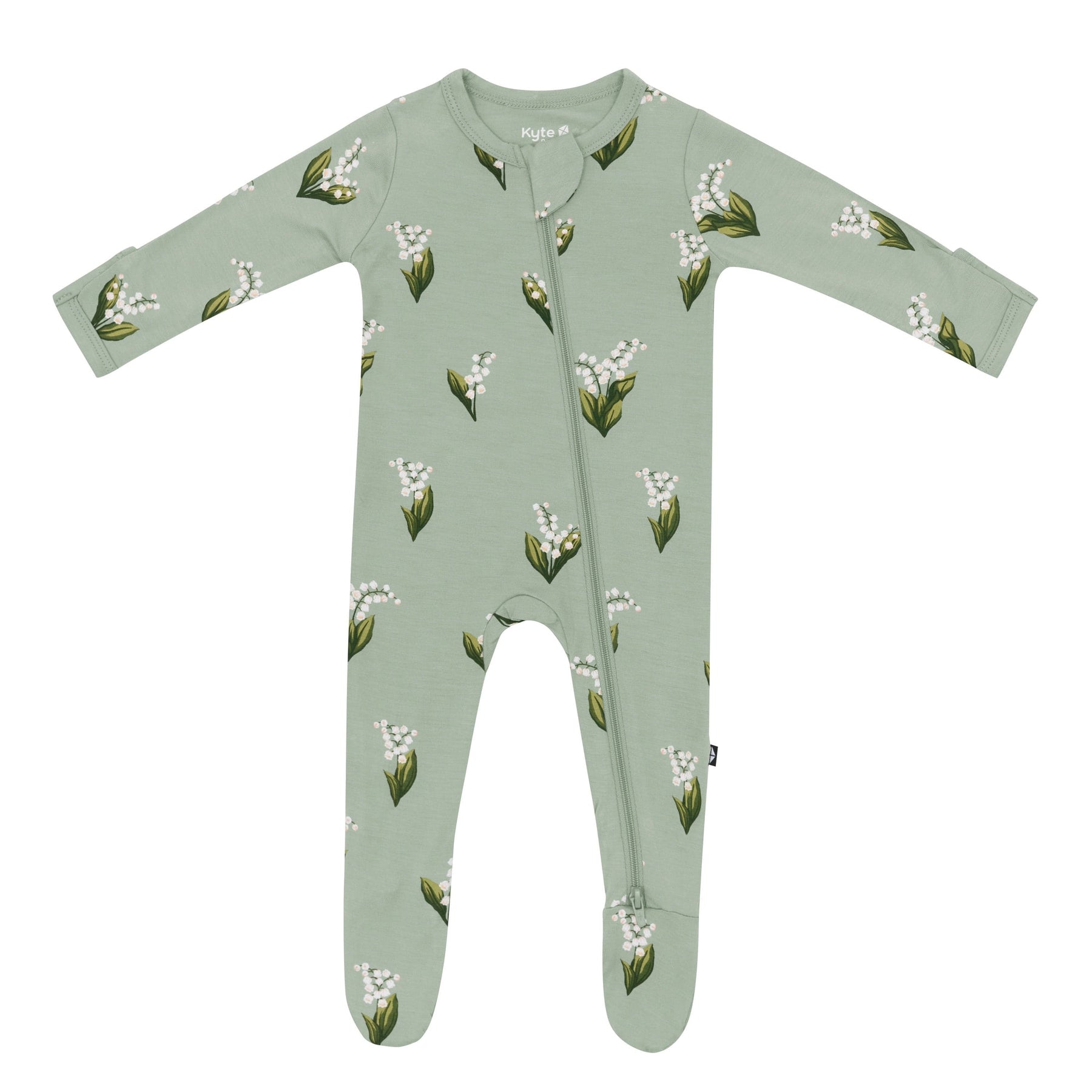 Kyte Baby Zippered Footies Zippered Footie in Thyme Lily