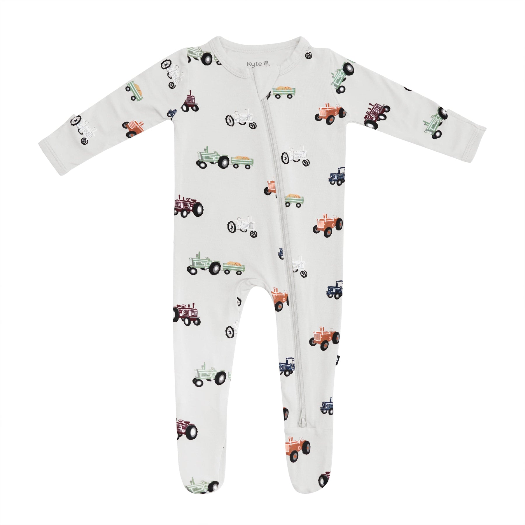 Kyte Baby Zippered Footies Zippered Footie in Tractor