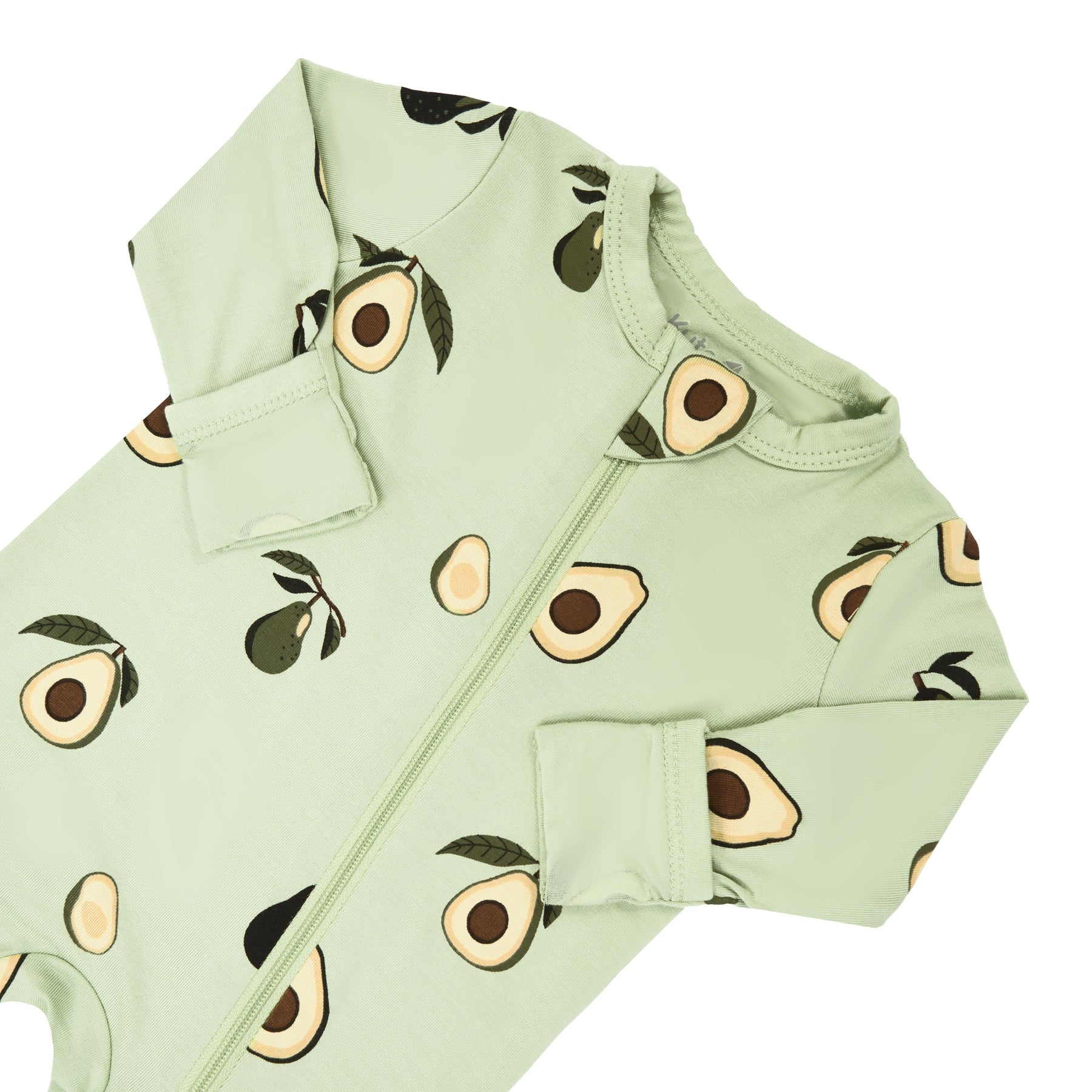 Kyte Baby Zippered Rompers Zippered Romper in Avocado