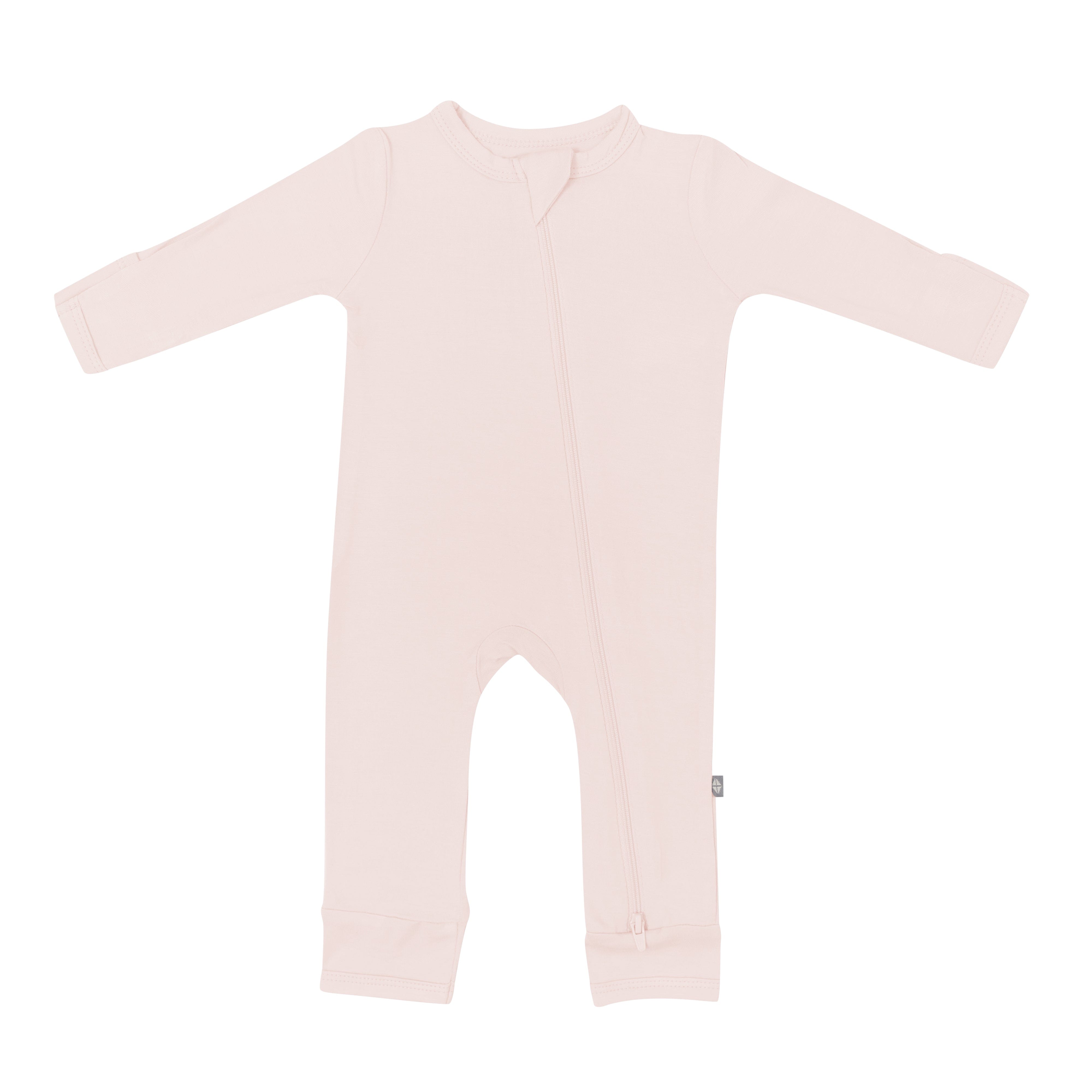 Kyte BABY Zippered Rompers Zippered Romper in Blush