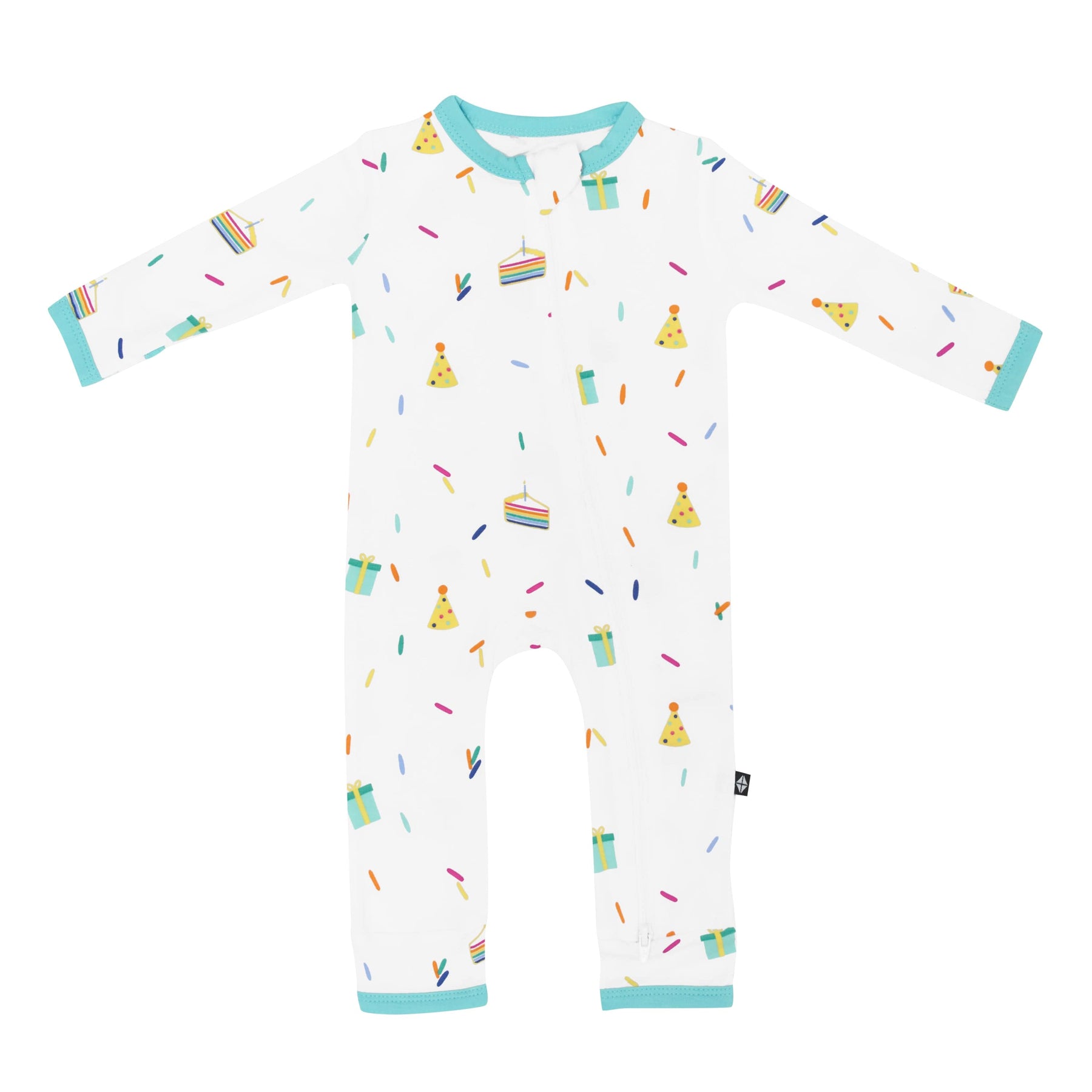 Kyte Baby Zippered Rompers Zippered Romper in Cloud Party