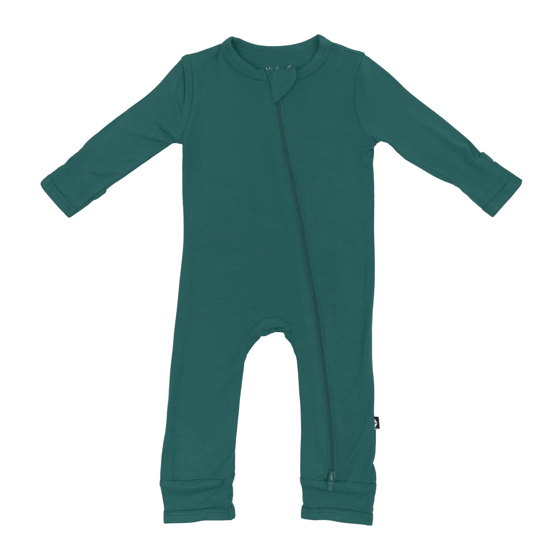 Kyte Baby Zippered Rompers Zippered Romper in Emerald