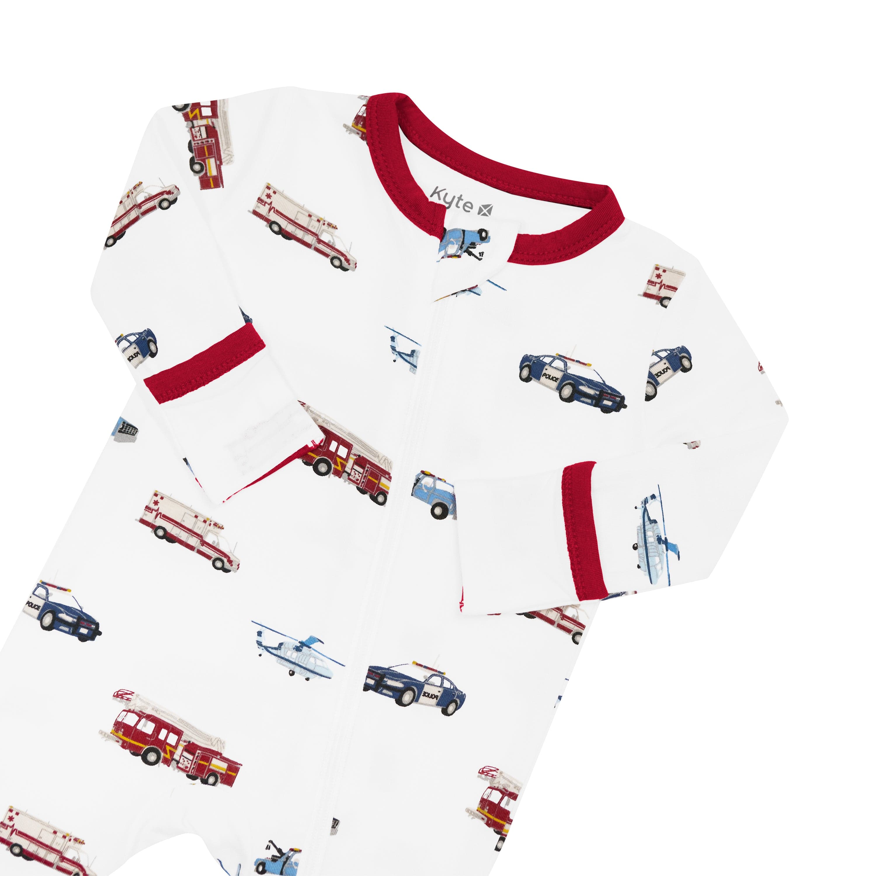 Kyte Baby Zippered Rompers Zippered Romper in First Responder