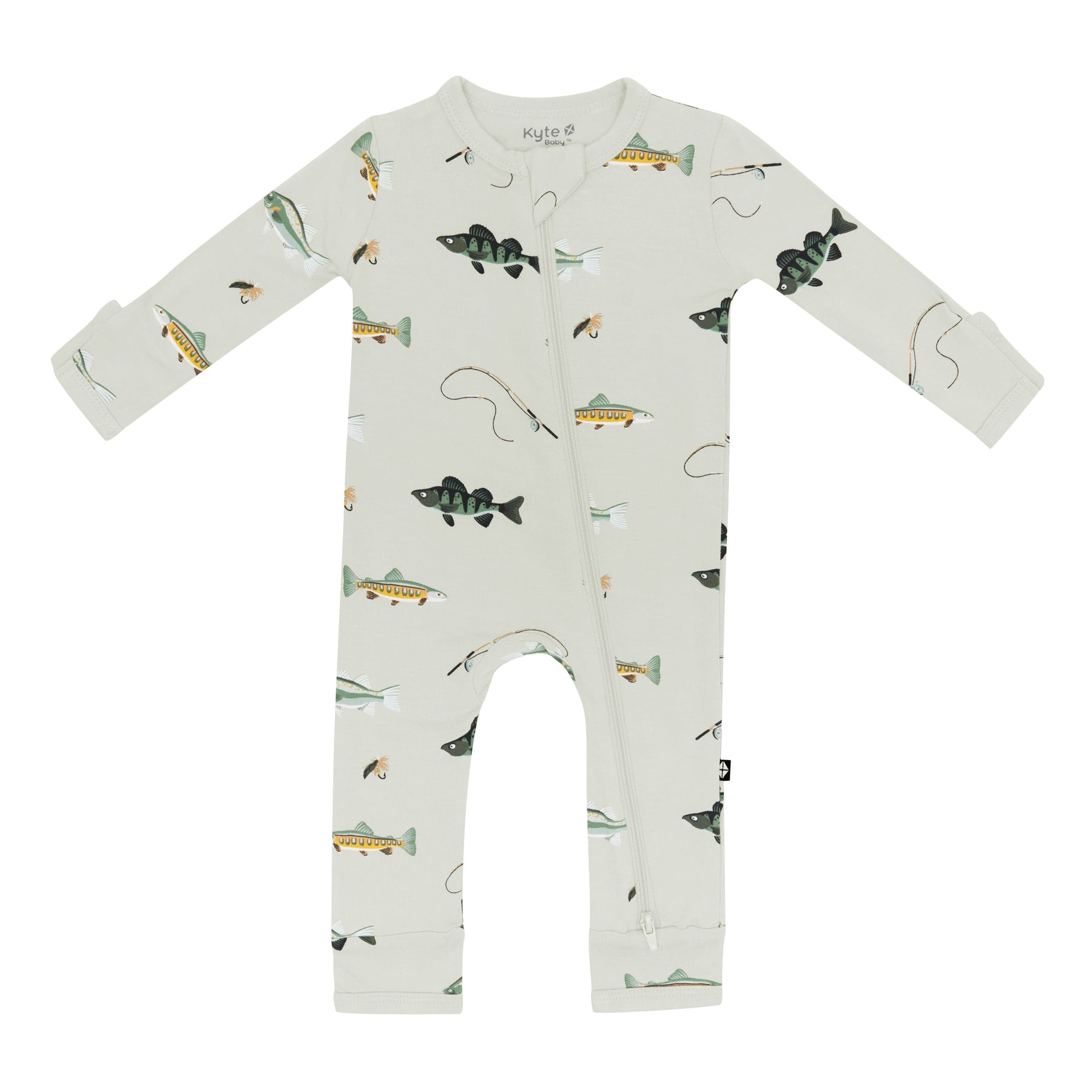 Kyte Baby Zippered Rompers Zippered Romper in Fishing