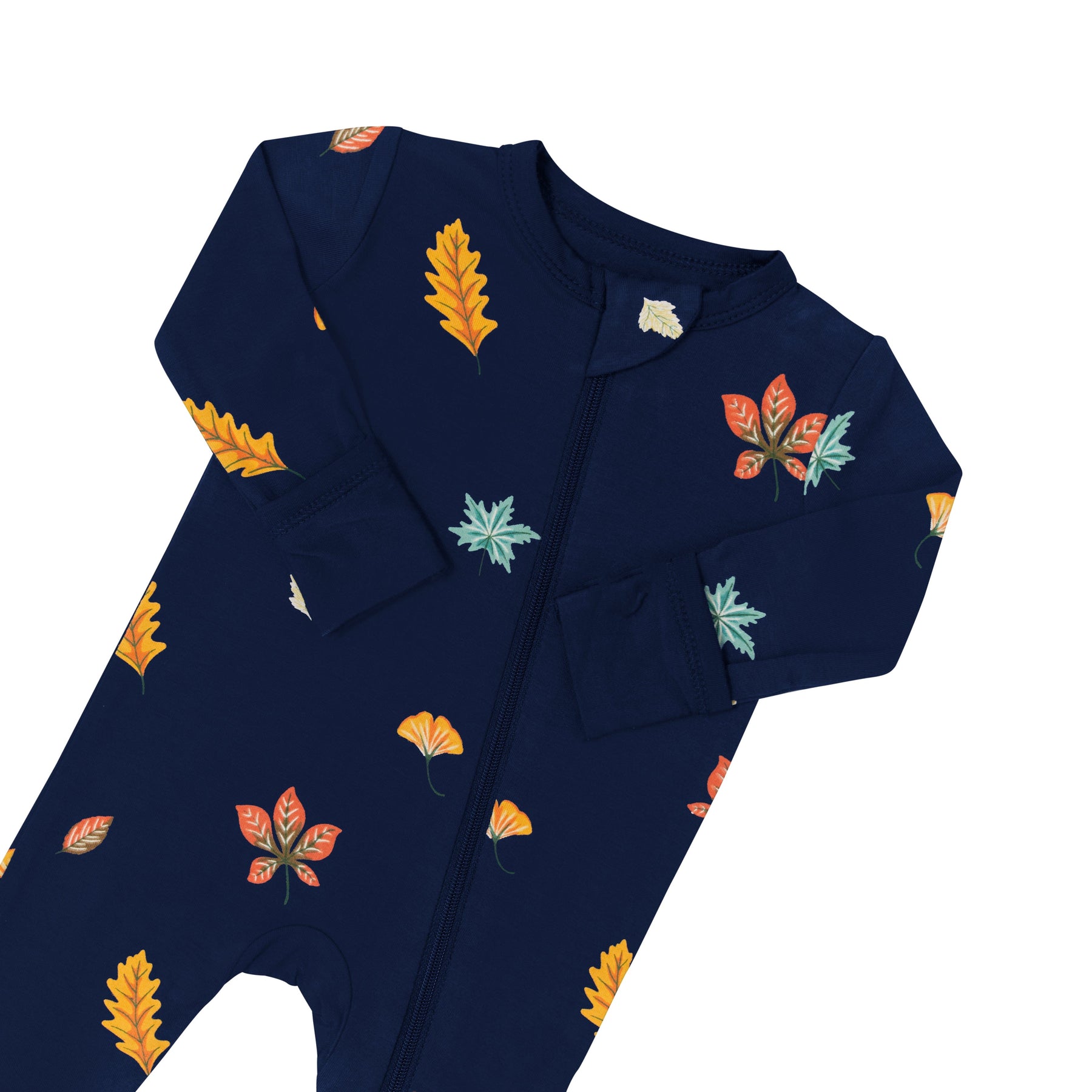 Kyte Baby Zippered Rompers Zippered Romper in Foliage