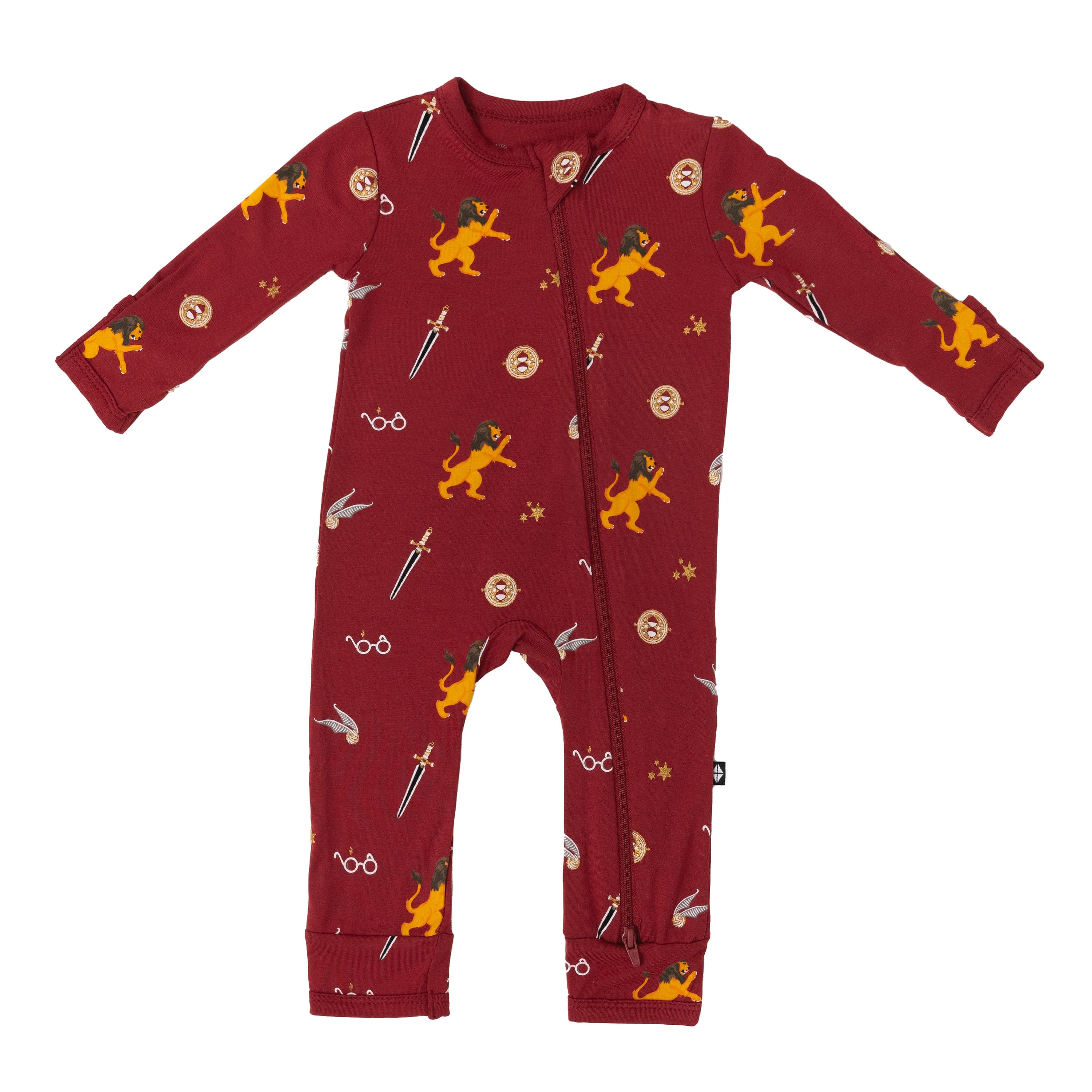 Kyte BABY Zippered Rompers Zippered Romper in Gryffindor™